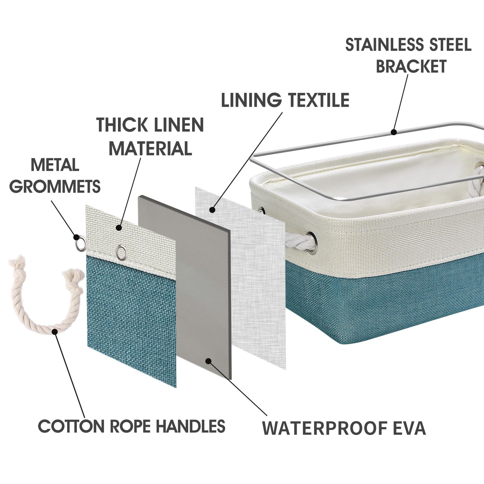 Storage Bins for Shelves (6 Count)