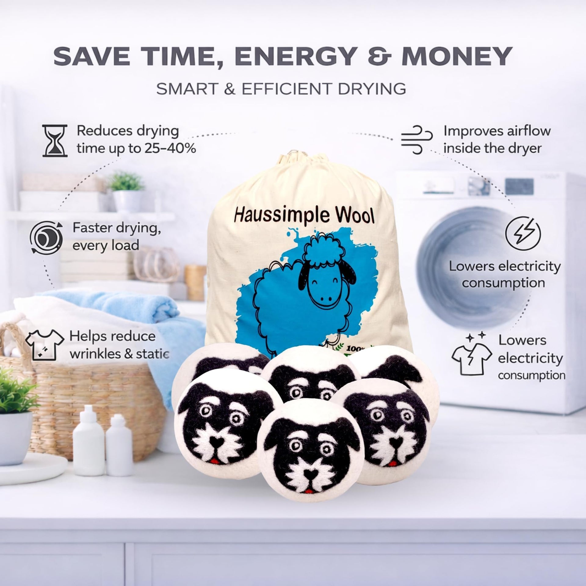 Wool Dryer Balls 6 (6 Count)