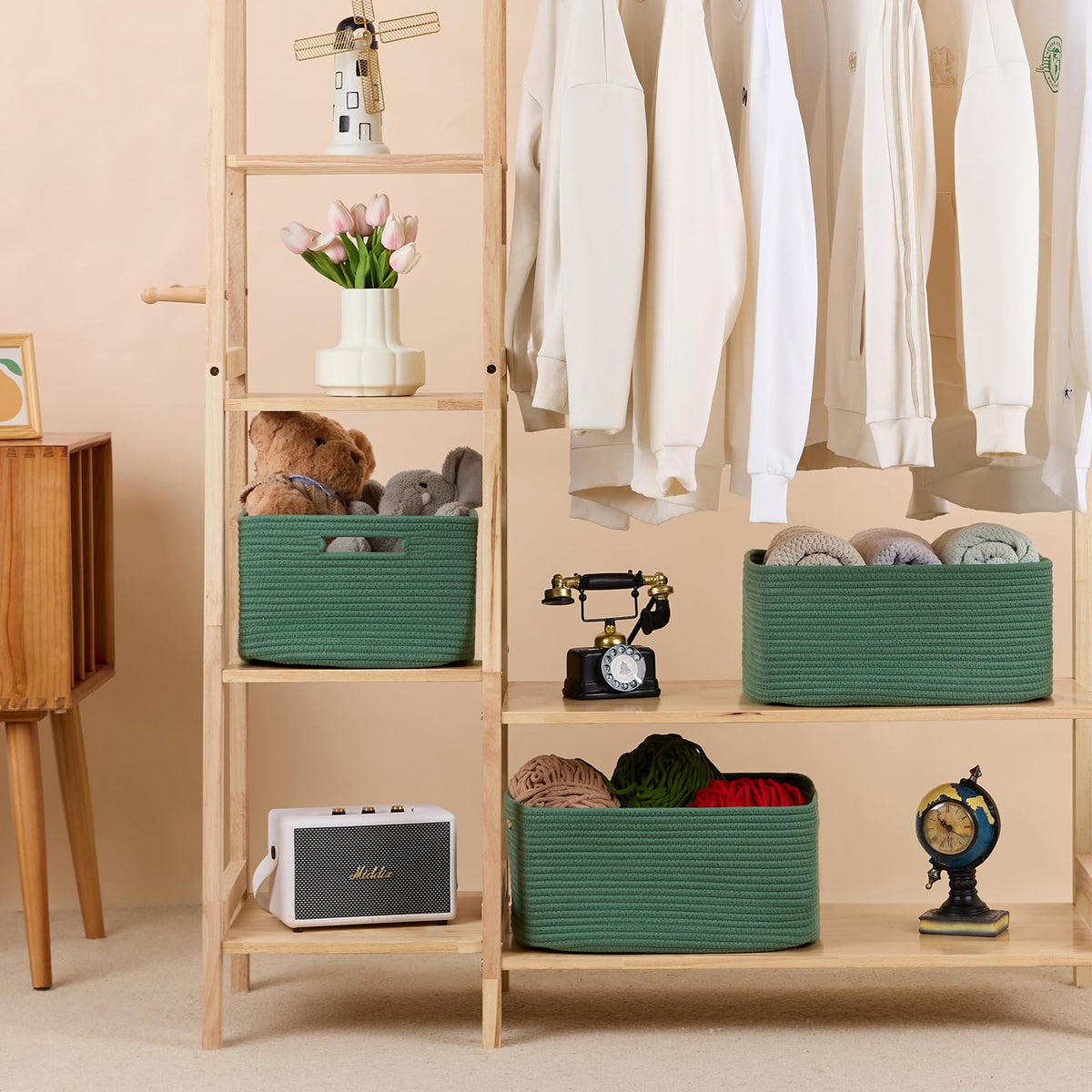 Large Storage Baskets for Shelves (2 Count)