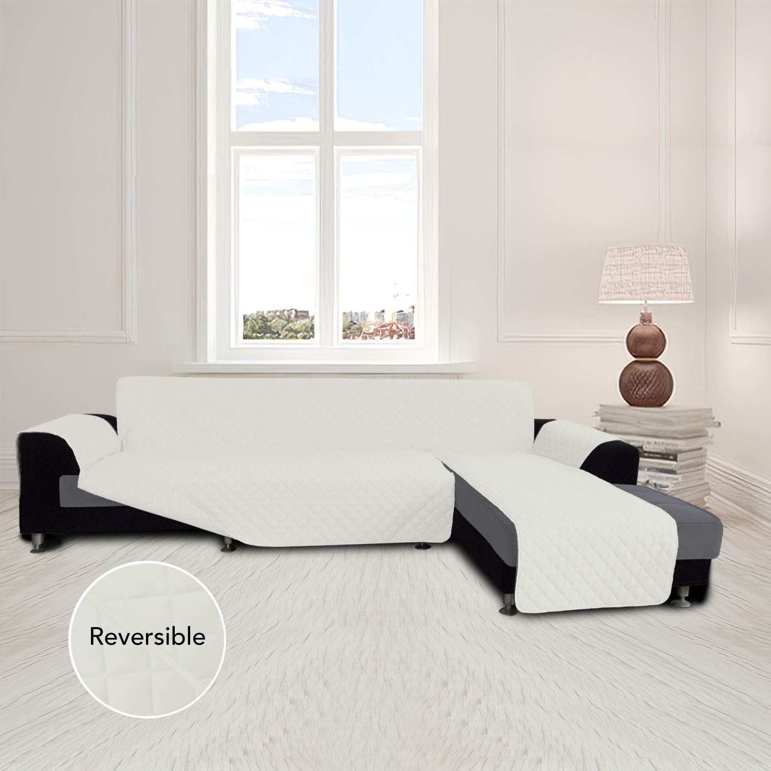 Reversible L Shape Sectional Couch Cover