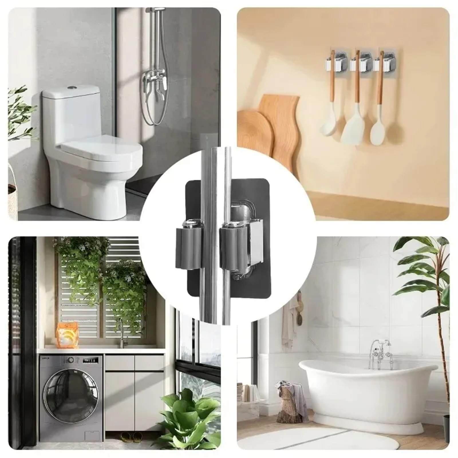 Mop Holder 10PCS Wall Mounted Mop Holder Multi