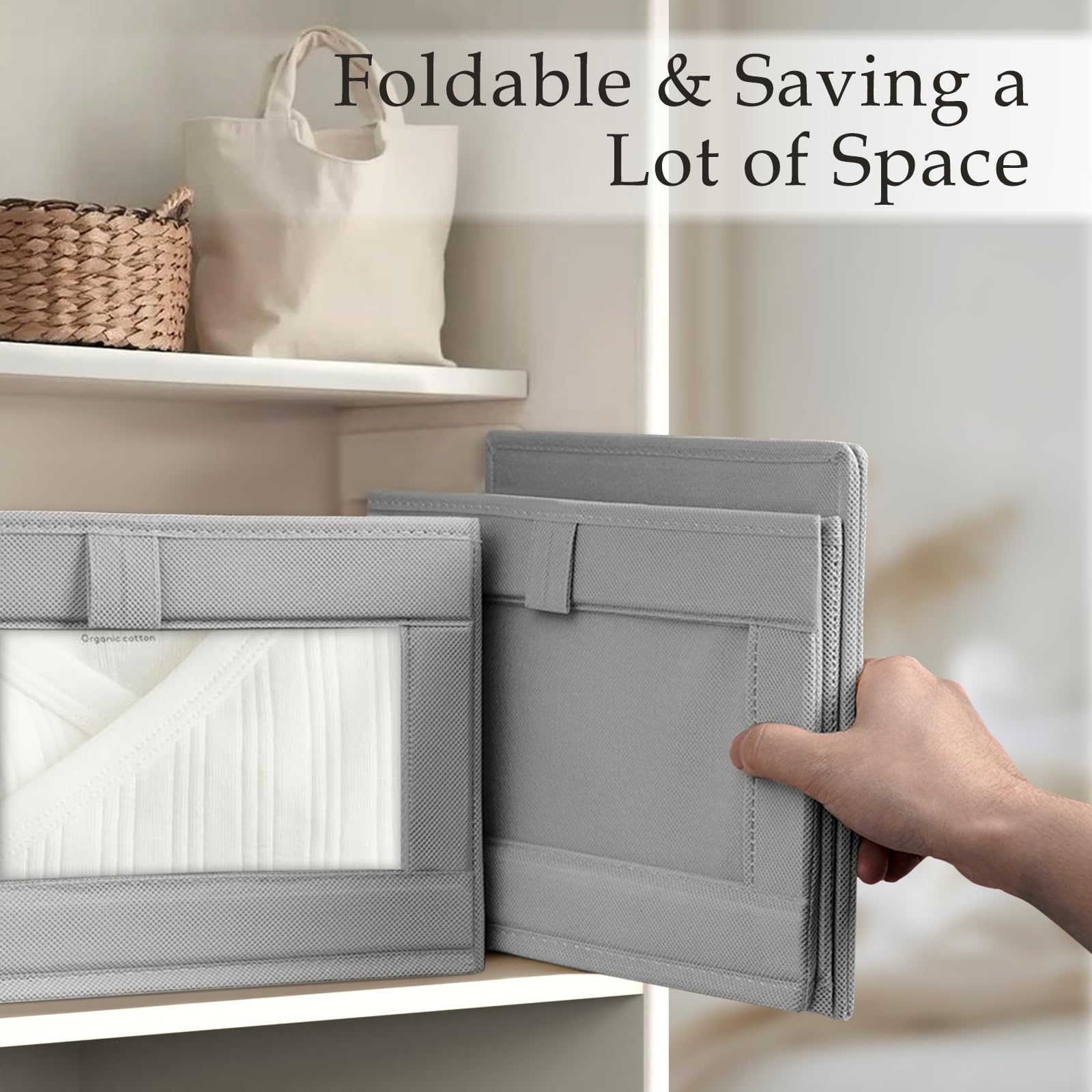 6 Pack Linen Closet Organizers and Storage (6 Count)