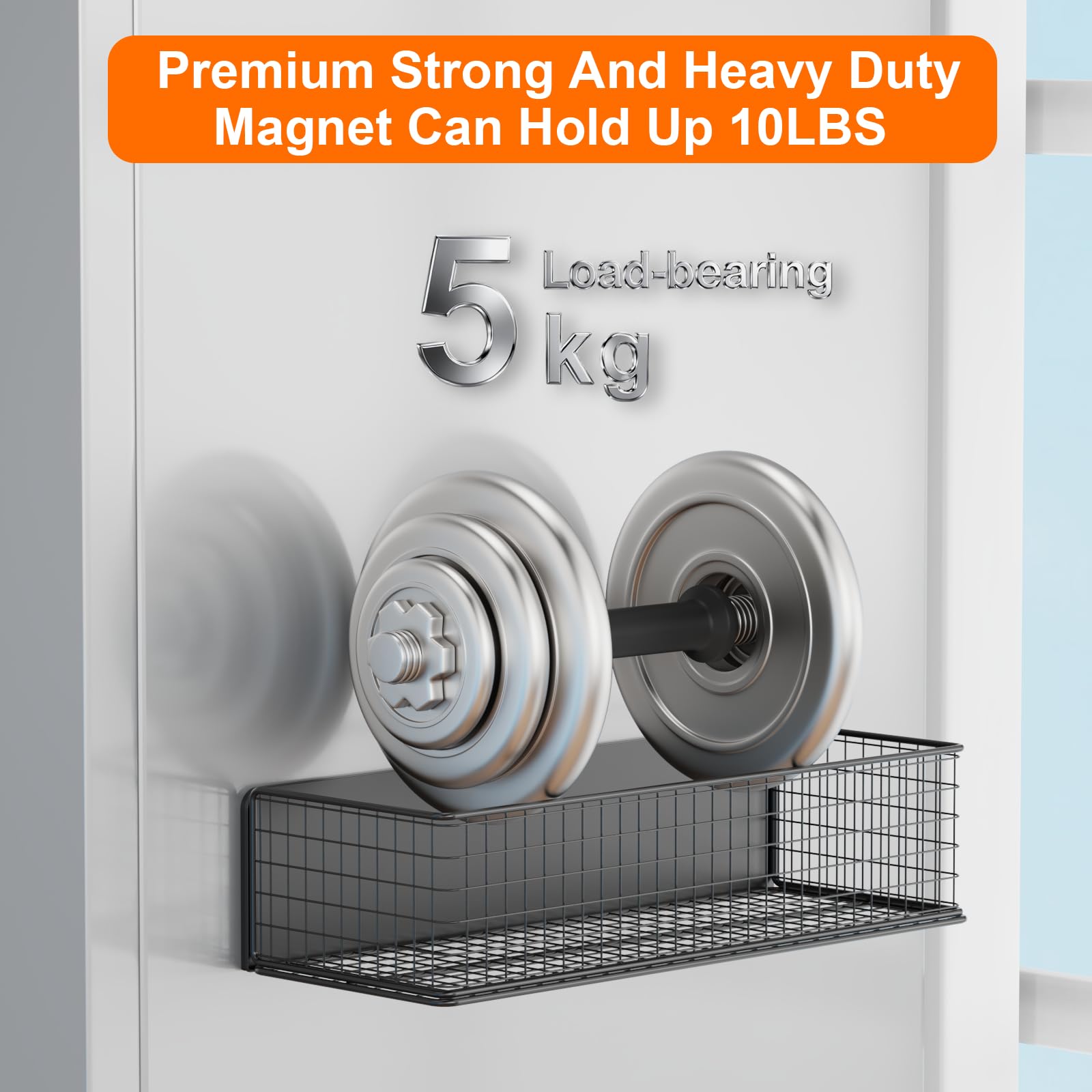 2Pack Magnetic Basket Organizer Holder for Fridge (2 Count)