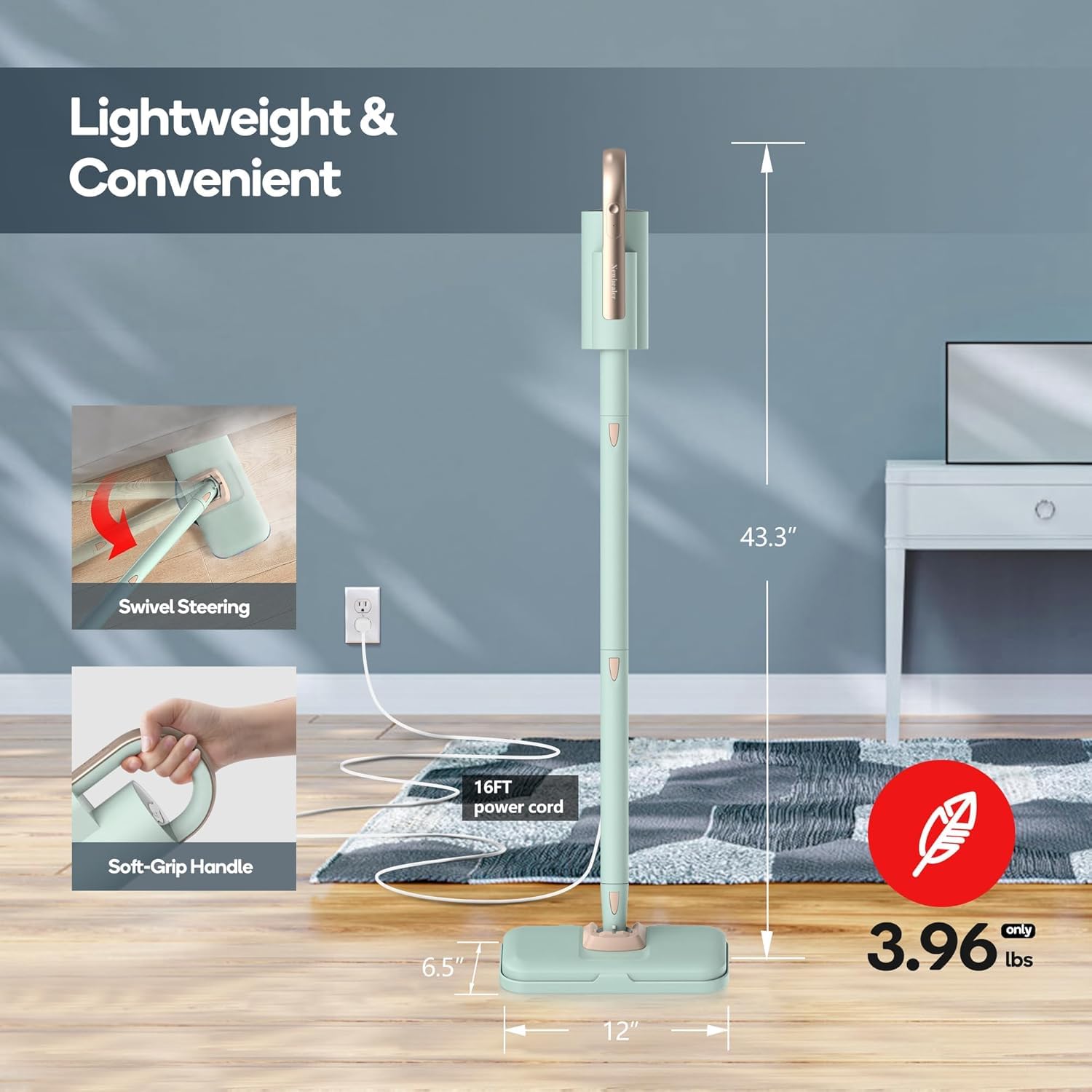 Steam Mop & Detachable Handheld Cleaner