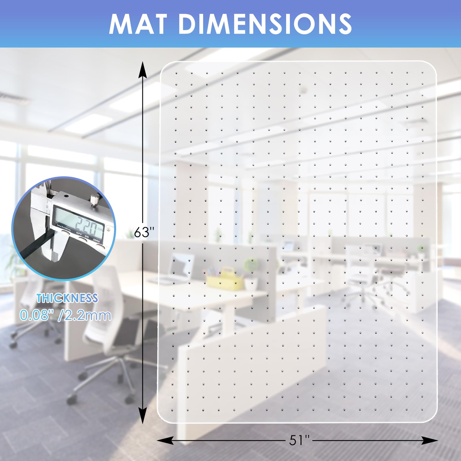 Office Chair Mat for Carpeted Floors