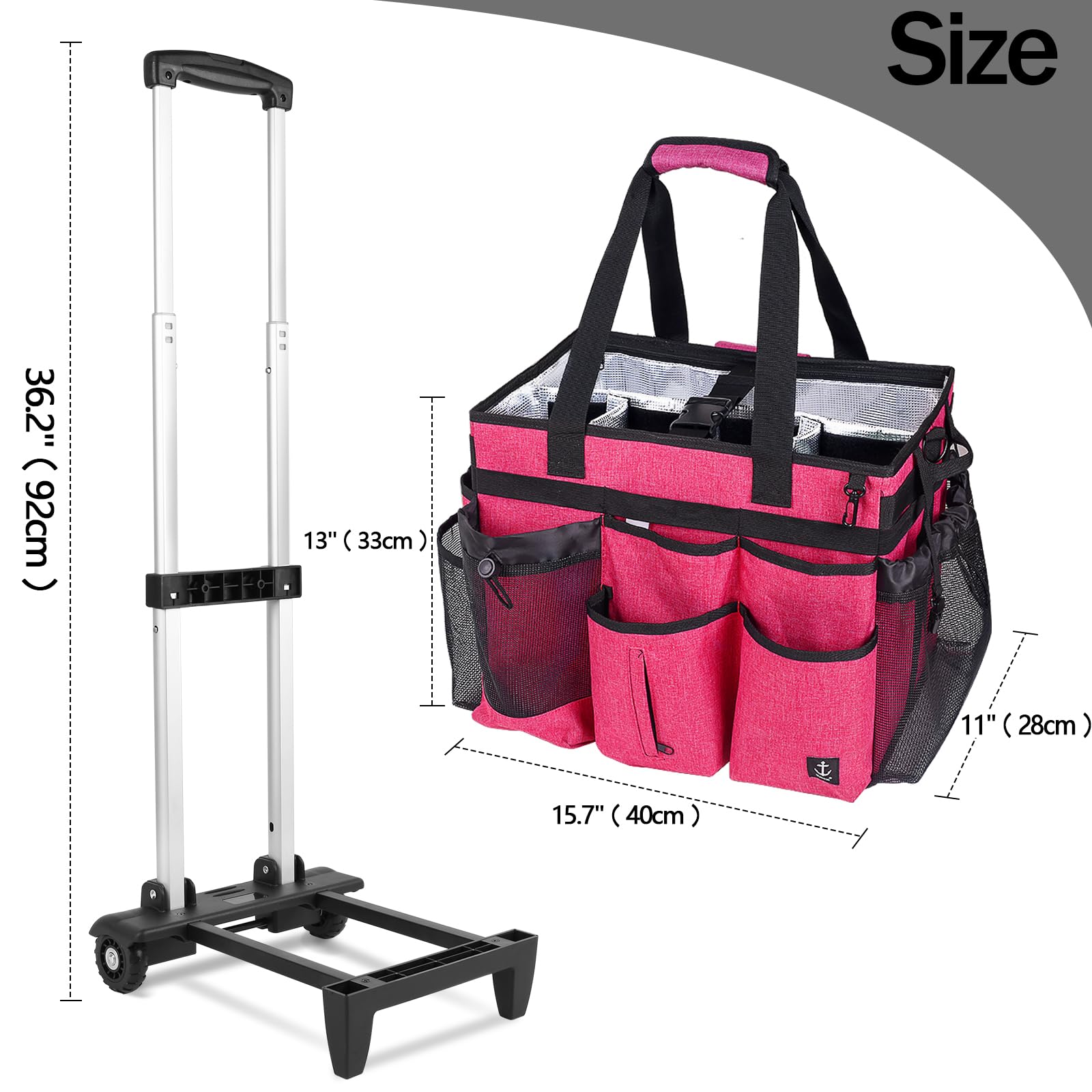 Rolling Cleaning Caddy Bag Built