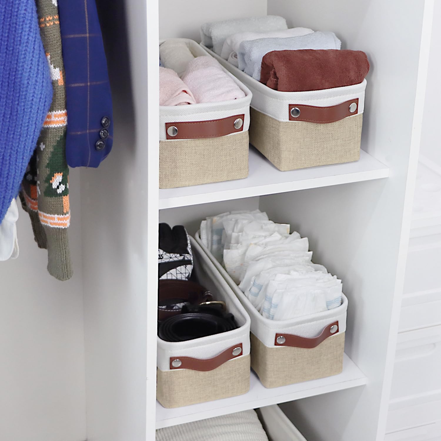 Small Fabric Storage Bins (4 Count)