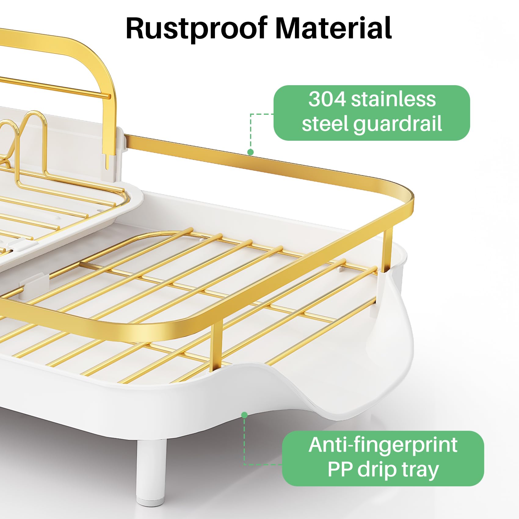 Expandable Dish Drying Rack for Small Kitchen Counter