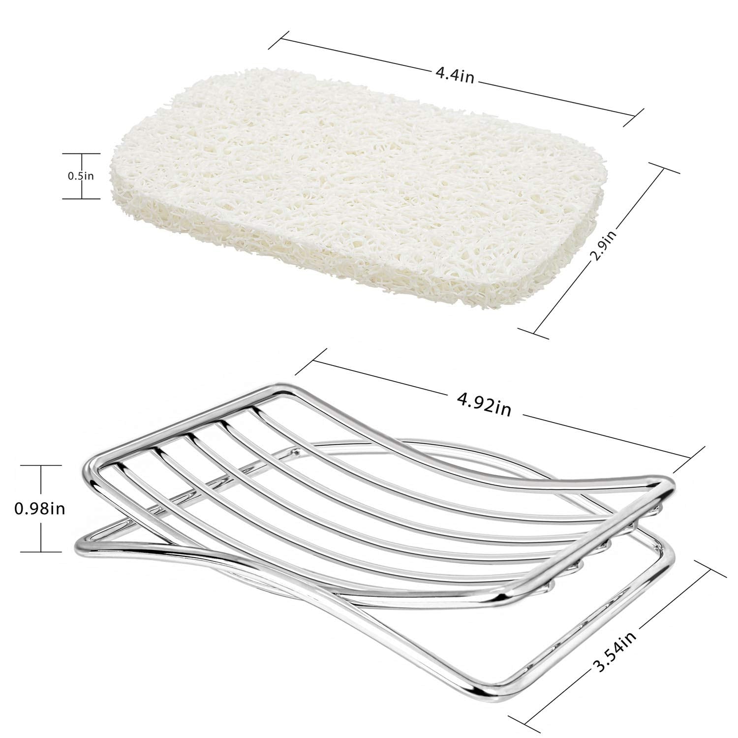 Soap Dish Stainless Steel Bar Soap Holder for Shower Bathroom