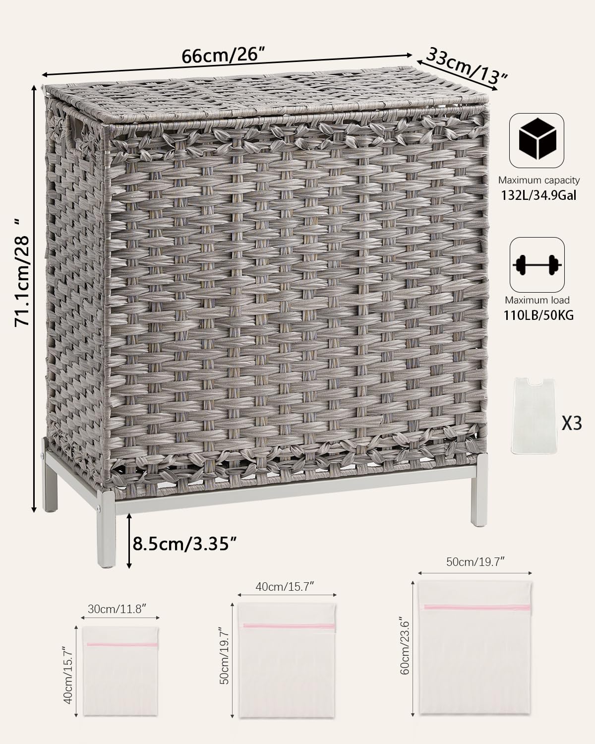 Laundry Hamper with Lid