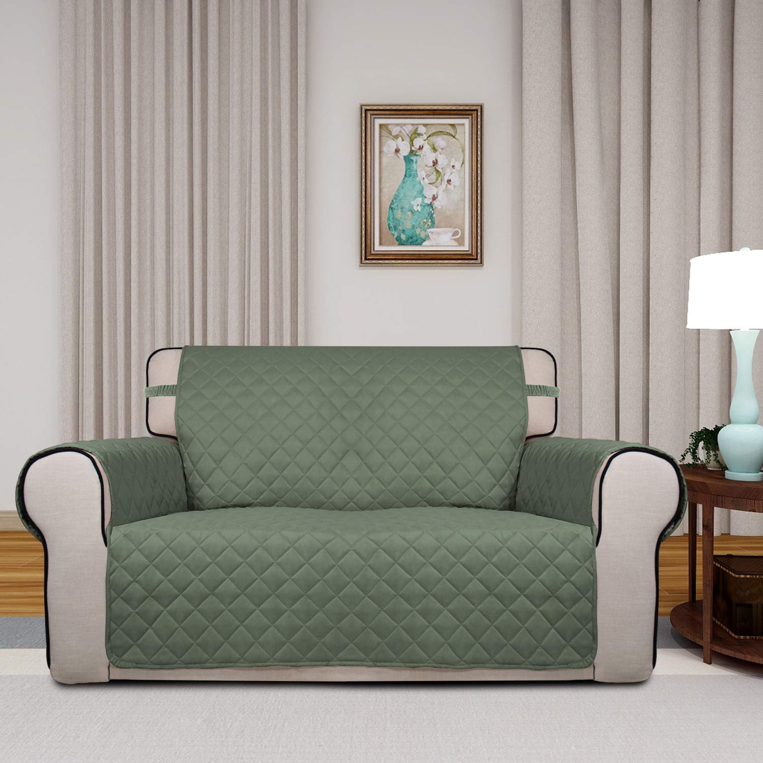 Reversible Quilted Couch Covers for Dogs Loveseat Sofa Cover 46.5”