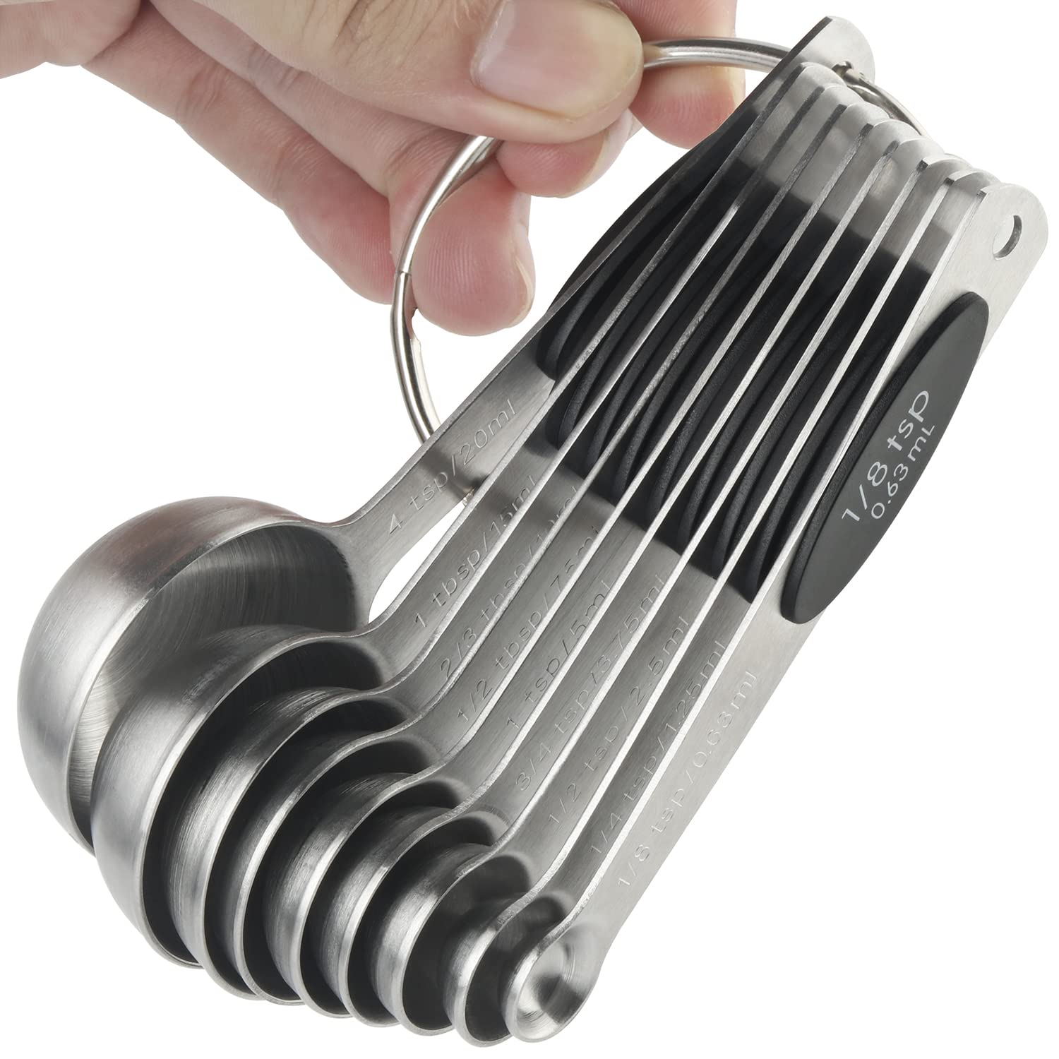 Magnetic Measuring Spoons Set of 9 Stainless Steel Measuring Spoons