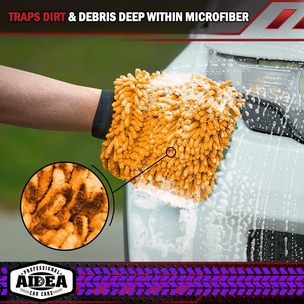 Car Wash Mitt Microfiber (2 Count)