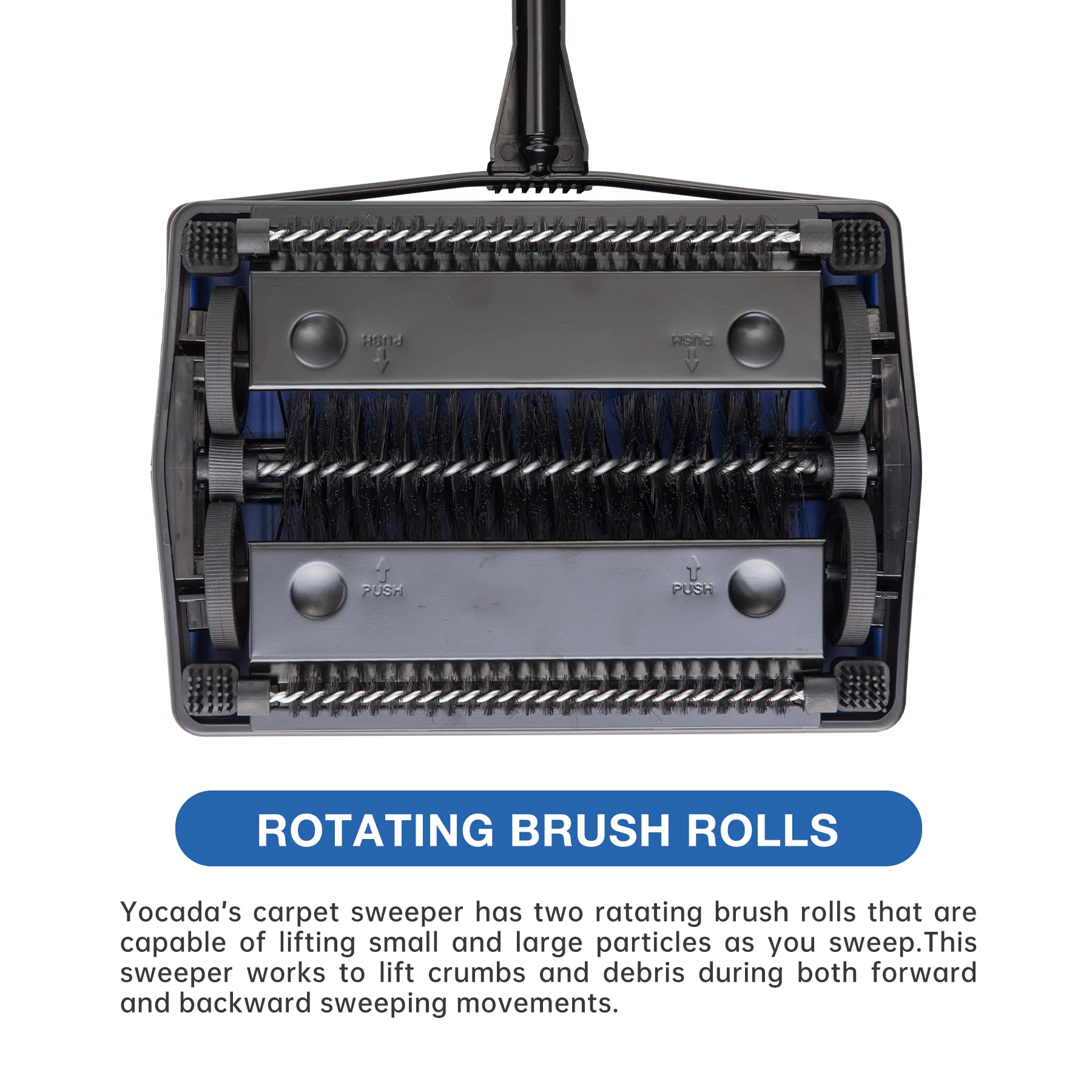 Manual Carpet Sweeper Cleaner Hand Push Non