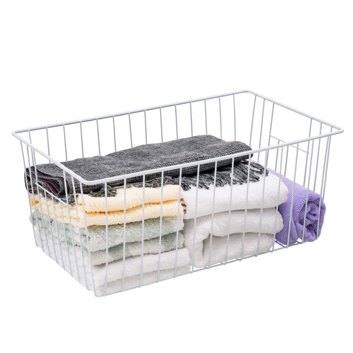 16Lx12Wx6H inch Wider Freezer Organizer Baskets Container (6 Count)
