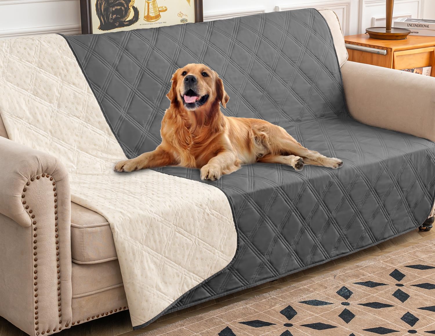 Waterproof Dog Bed Cover Pet Blanket with Anti