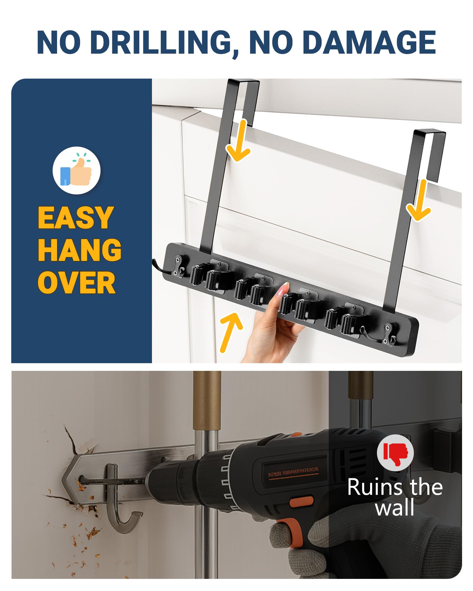 Broom Holder Door Mount