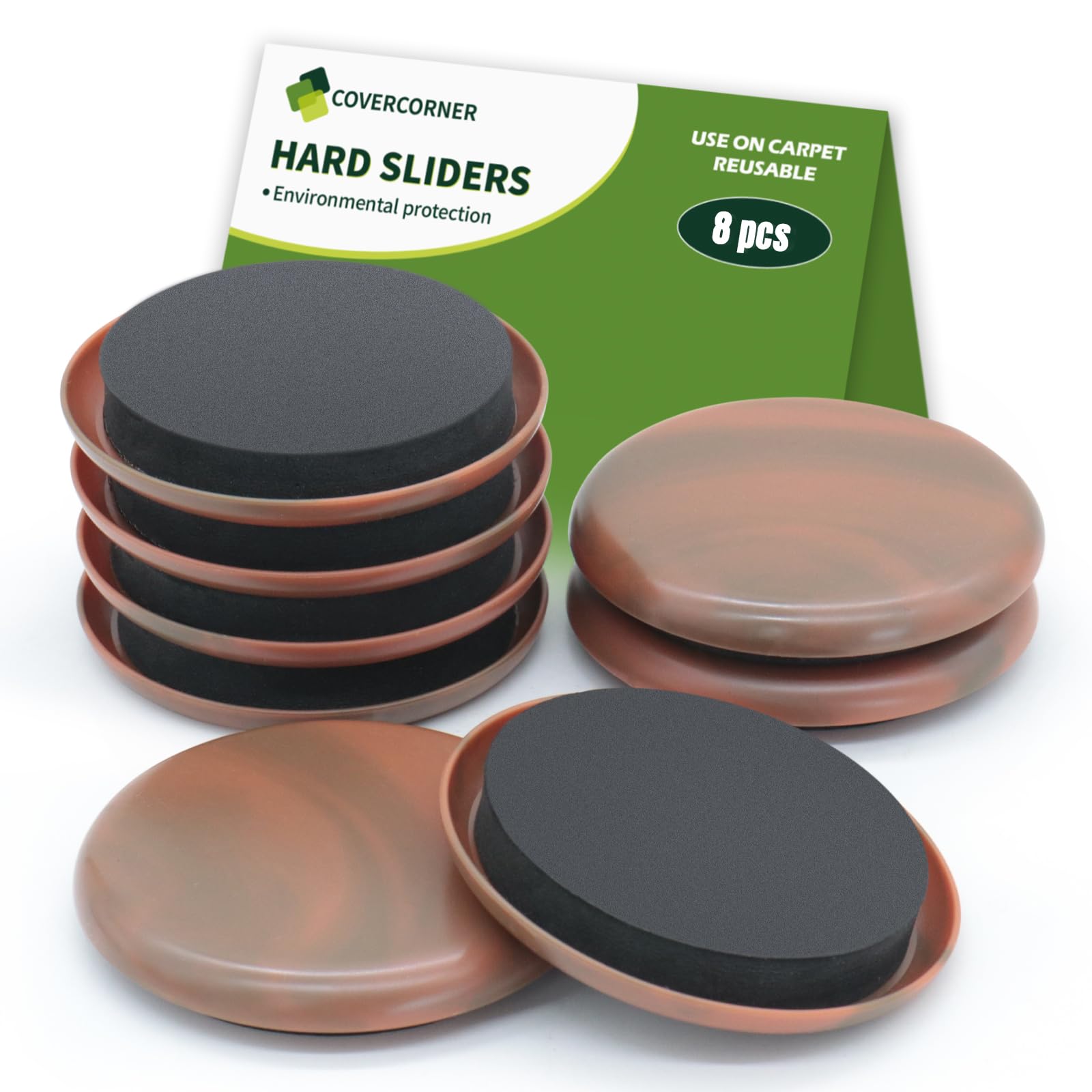 Furniture Sliders for Carpet 8 PCS (8 Count)