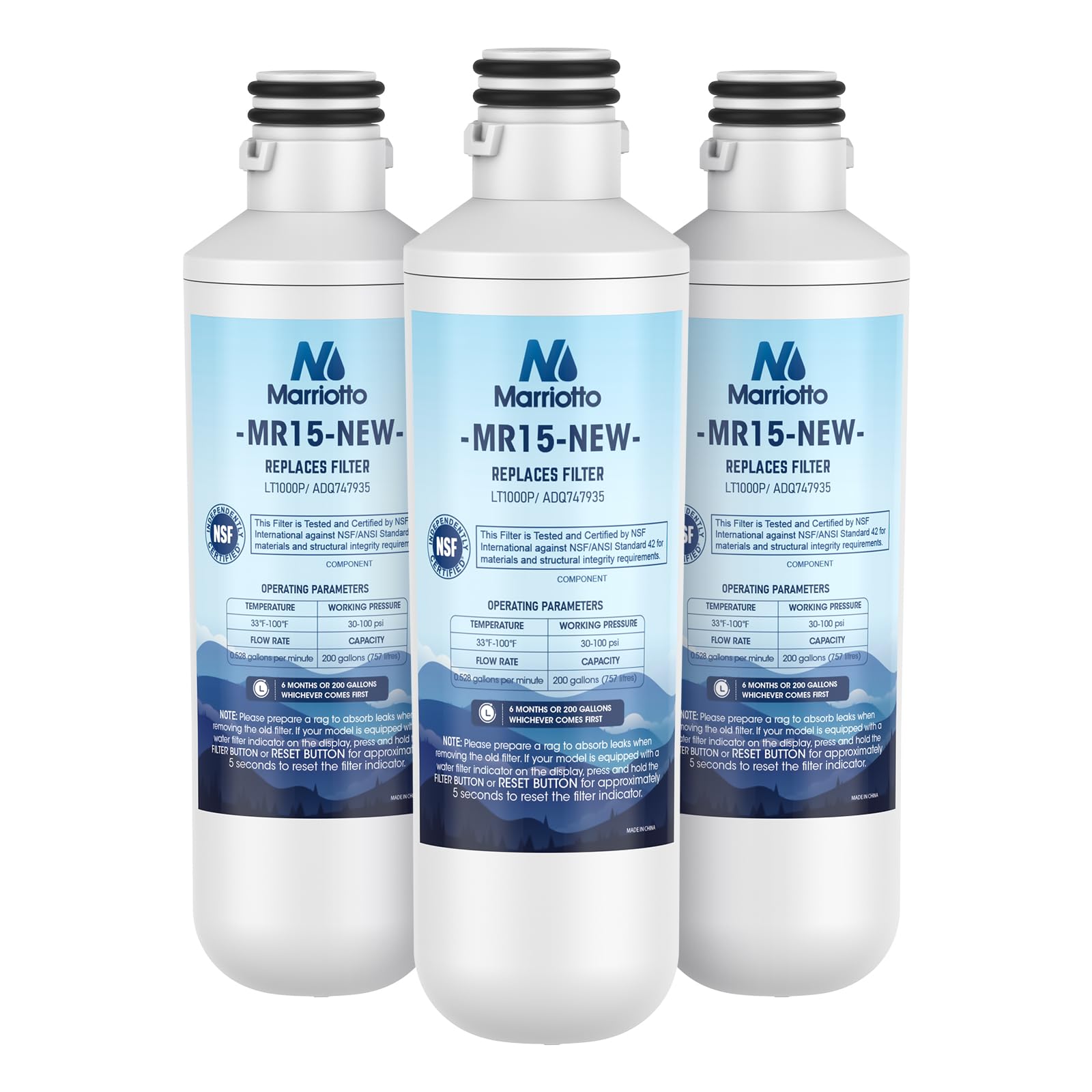 Water Filter LT1000PC Replacement for LG Refrigerator (3 Count)