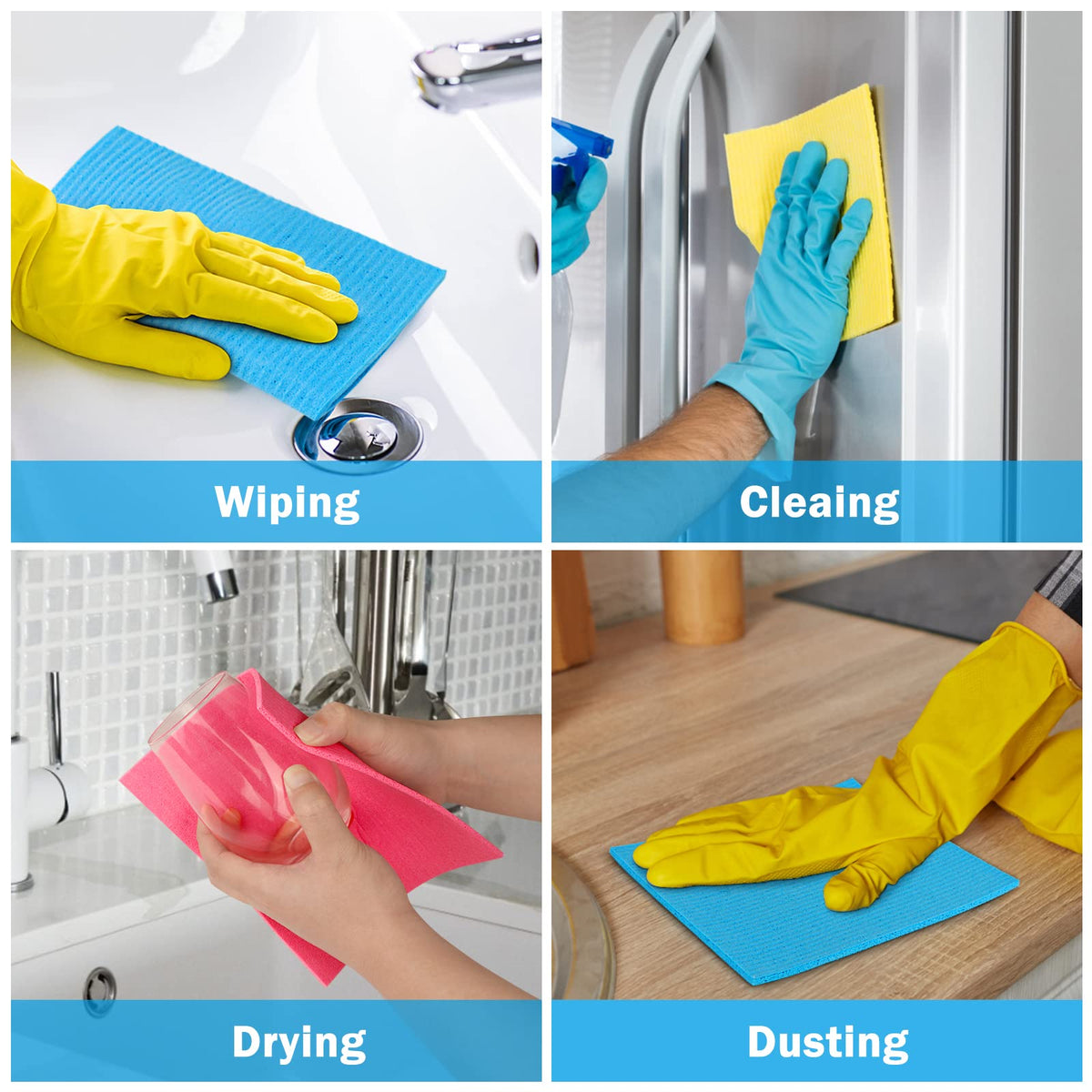 10PK Swedish Dishcloths for Kitchen (10 Count)