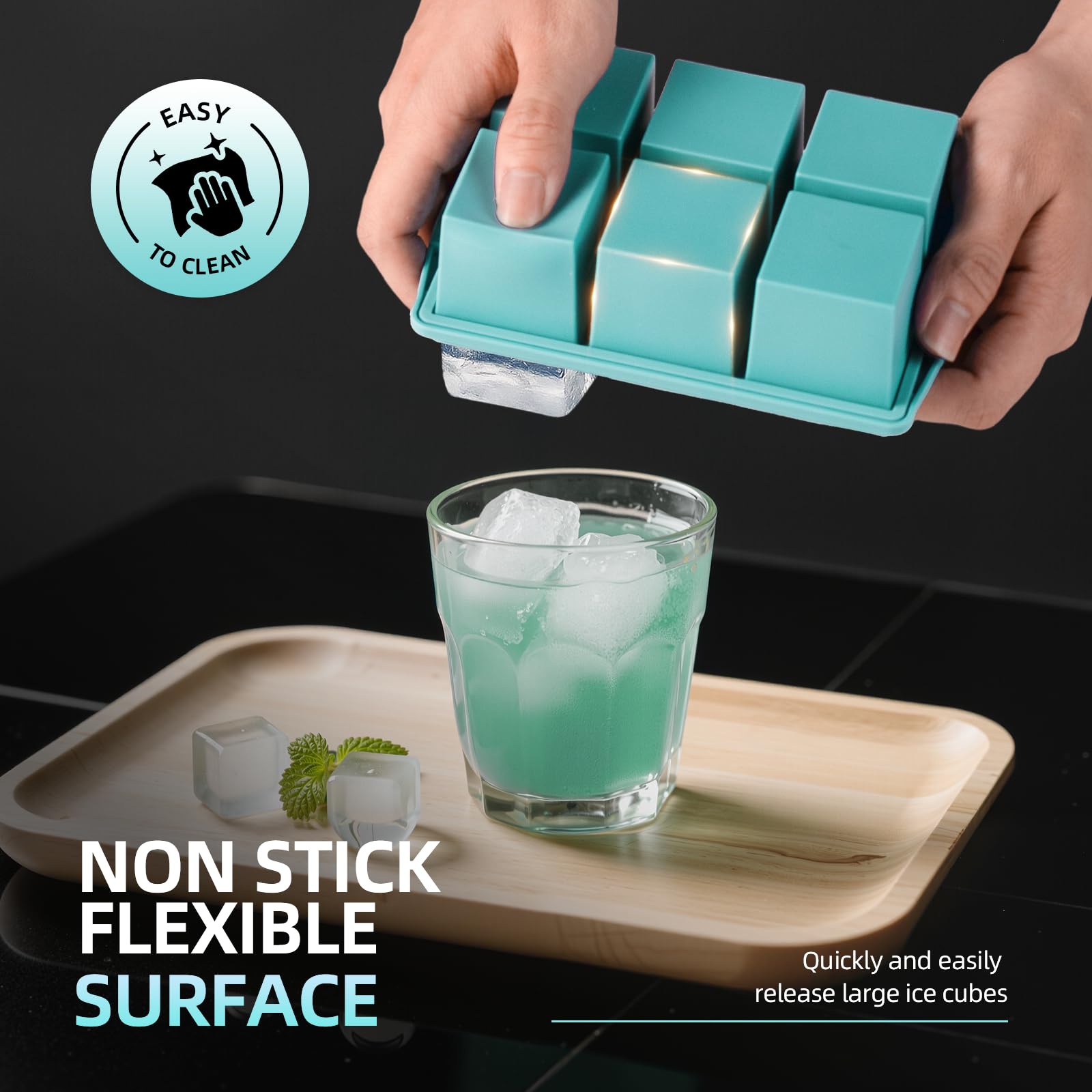 Large Ice Cube Trays for Whiskey (9.9 Ounce)