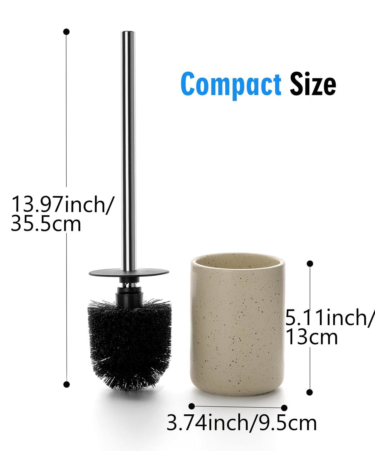 Ceramic Toilet Brush and Holder Set (2 Count)