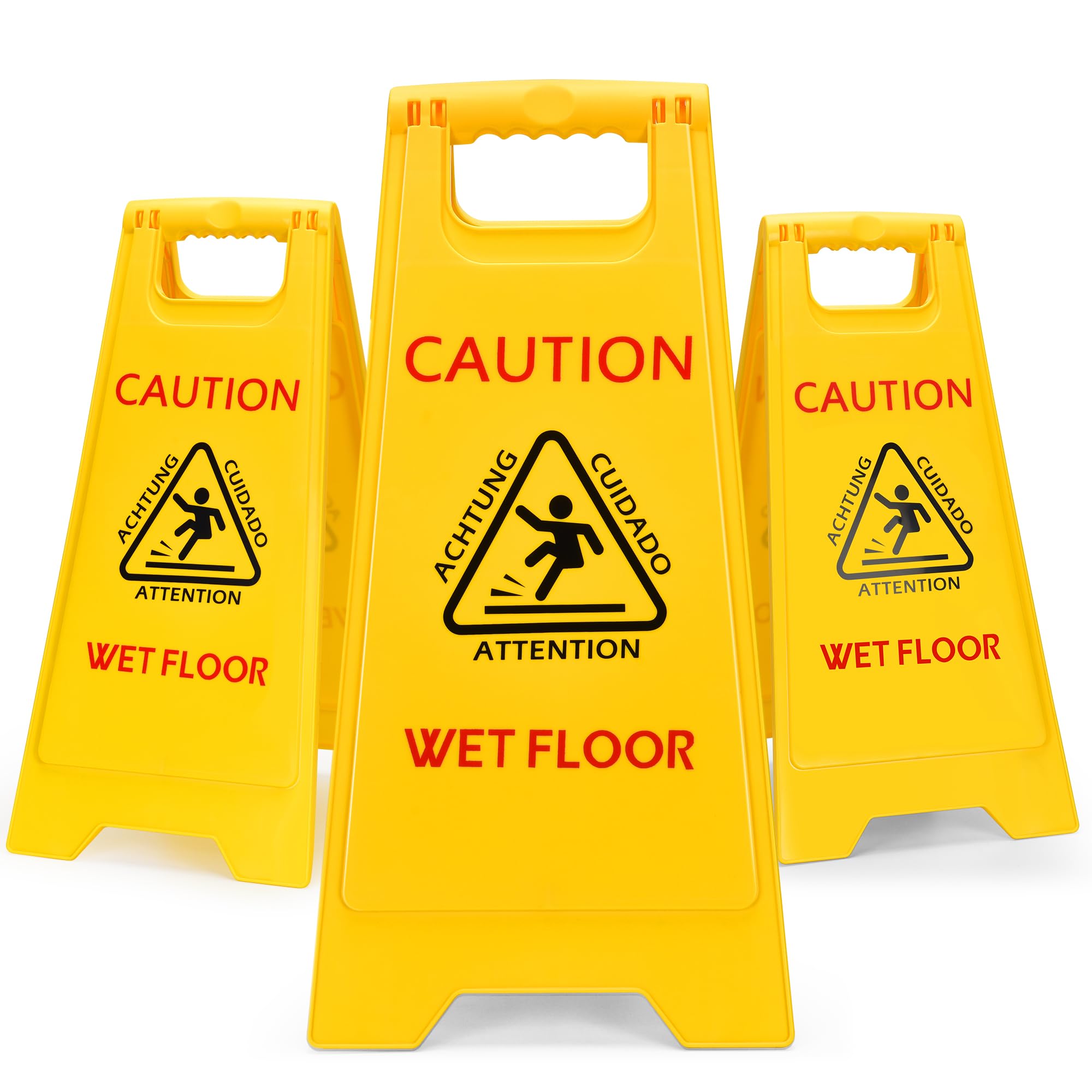 MATTHEW CLEANING 25'' Industrial Wet Floor Sign 3 Pack 2 (3 Count)
