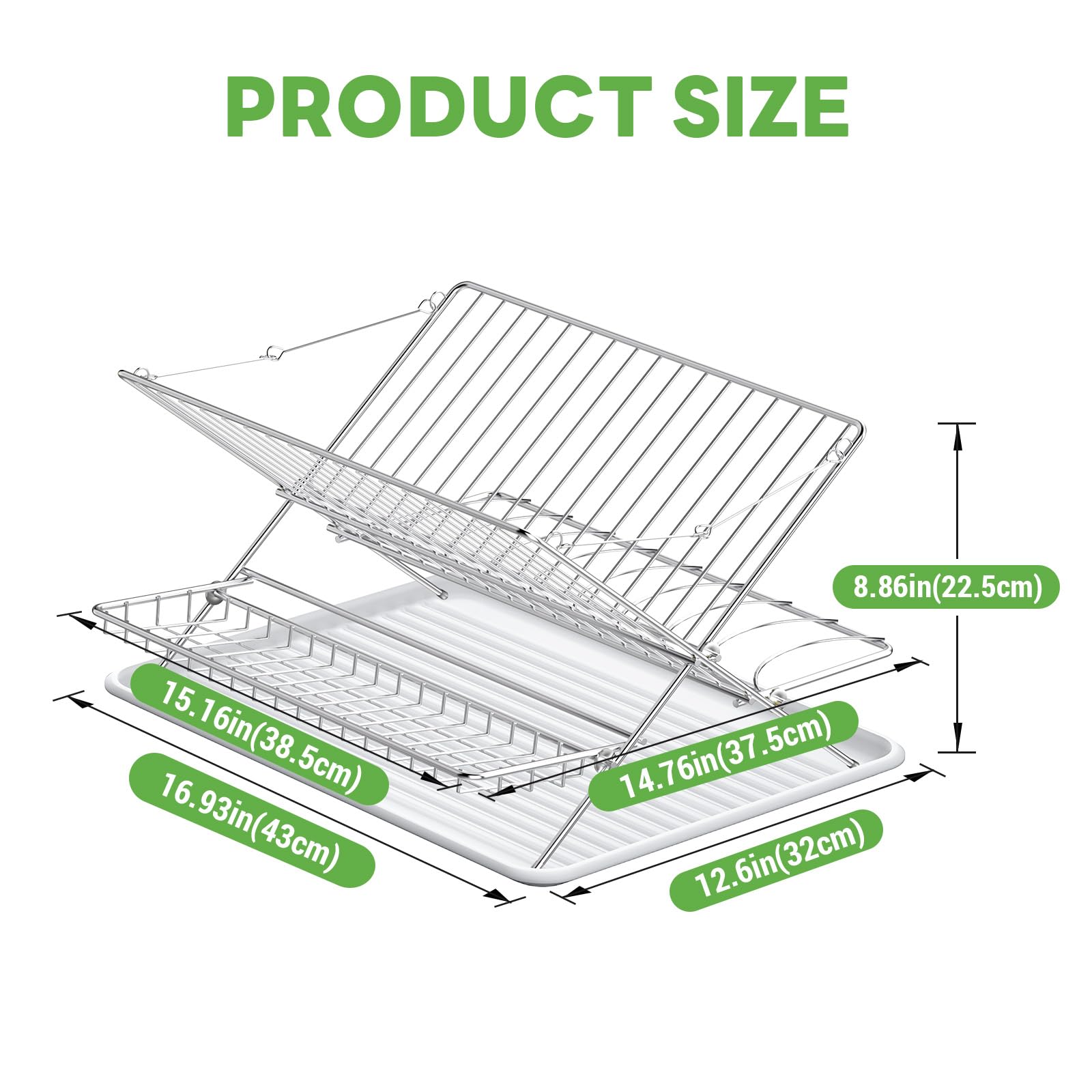 Stainless Steel Foldable Dish Drying Rack