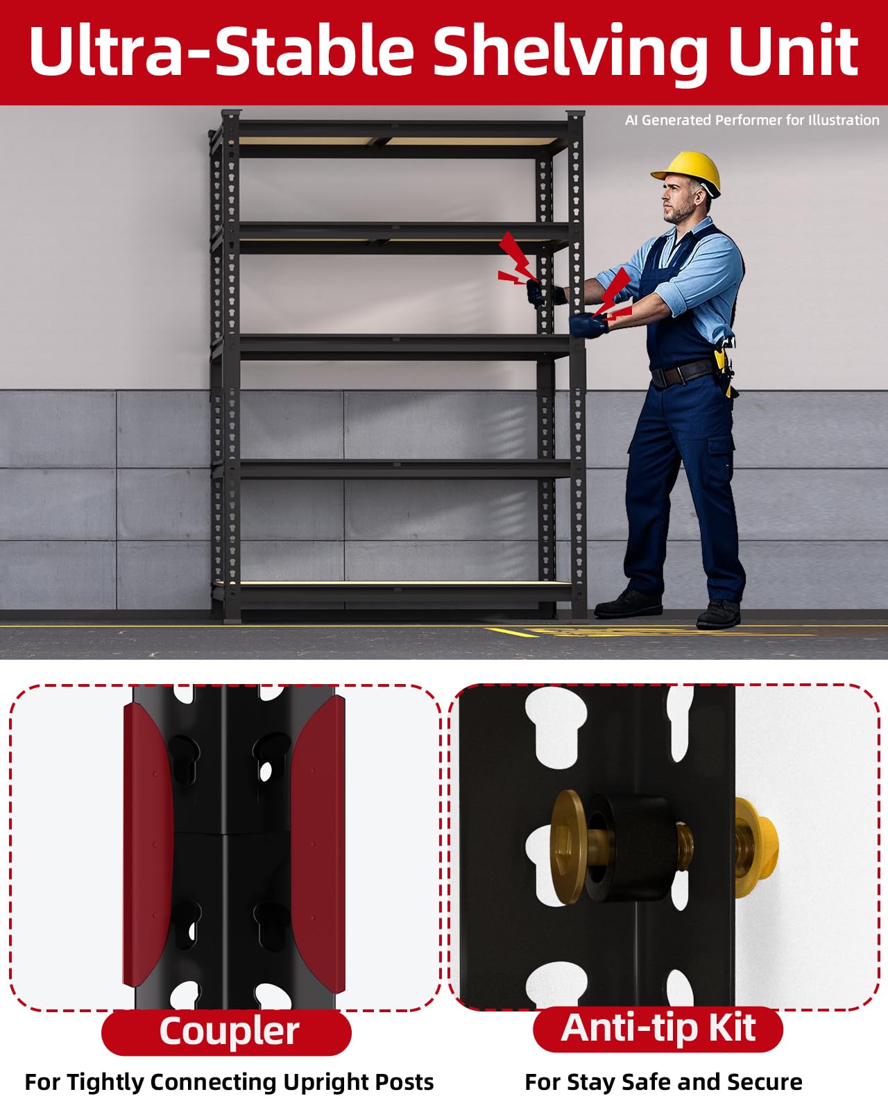 5 Tier Garage Storage Shelves