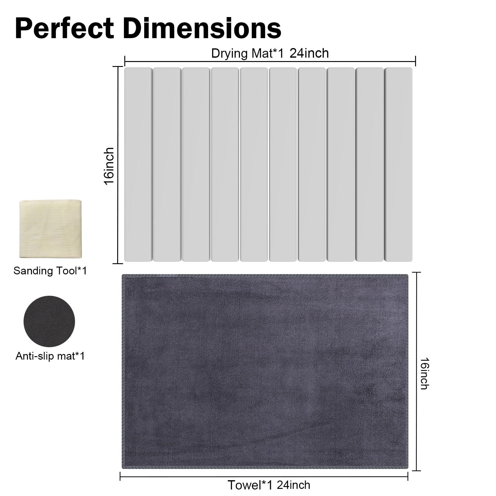 Stone Dish Drying Mat for Kitchen Counter