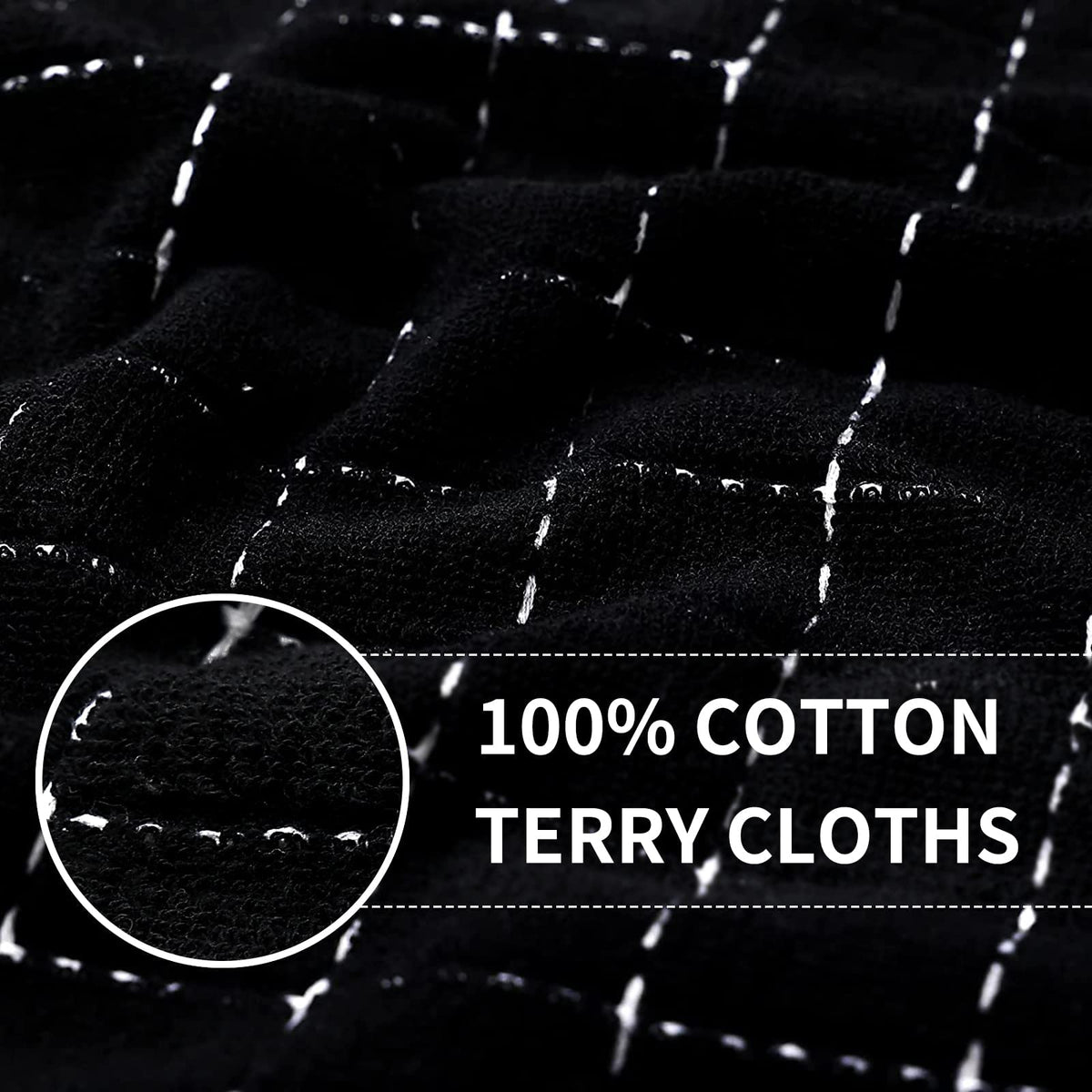 100% Cotton Terry Kitchen Towels (8 Count)