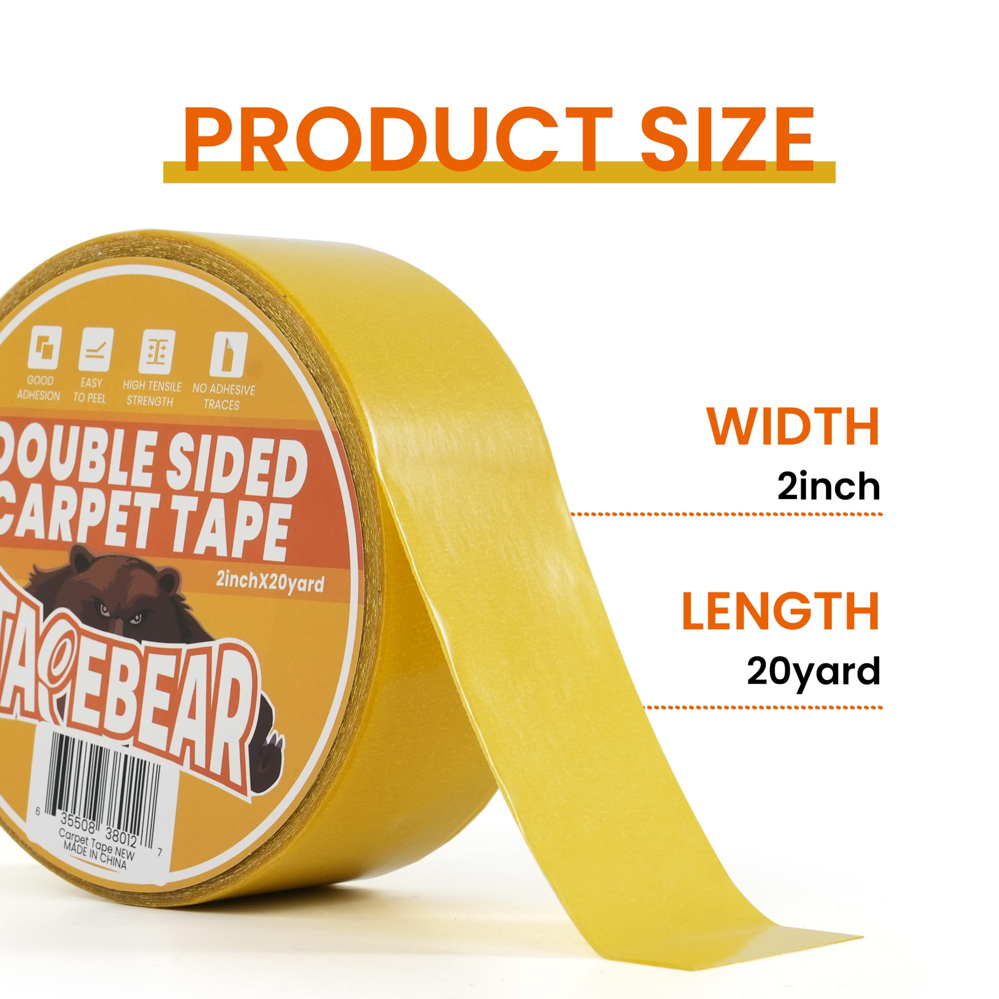 Double Sided Carpet Tape 2Inch x 20Yards