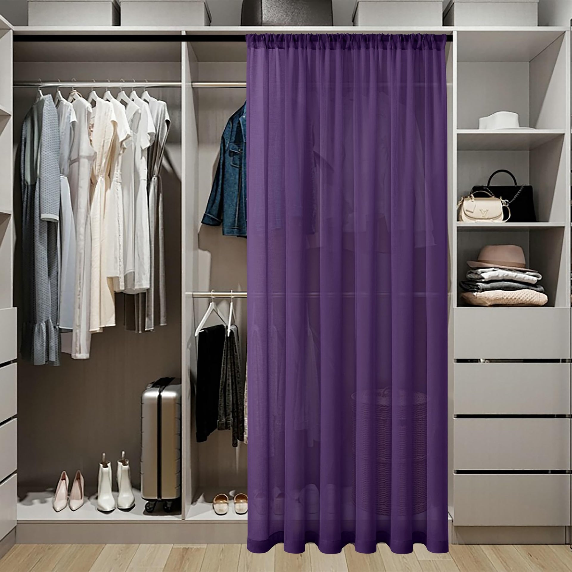 Sheer Door Curtains Closet Linen Textured Curtains Sheer Doorway Light Filtering Voile French Doors Rod Pocket Curtain Patio Glass Door