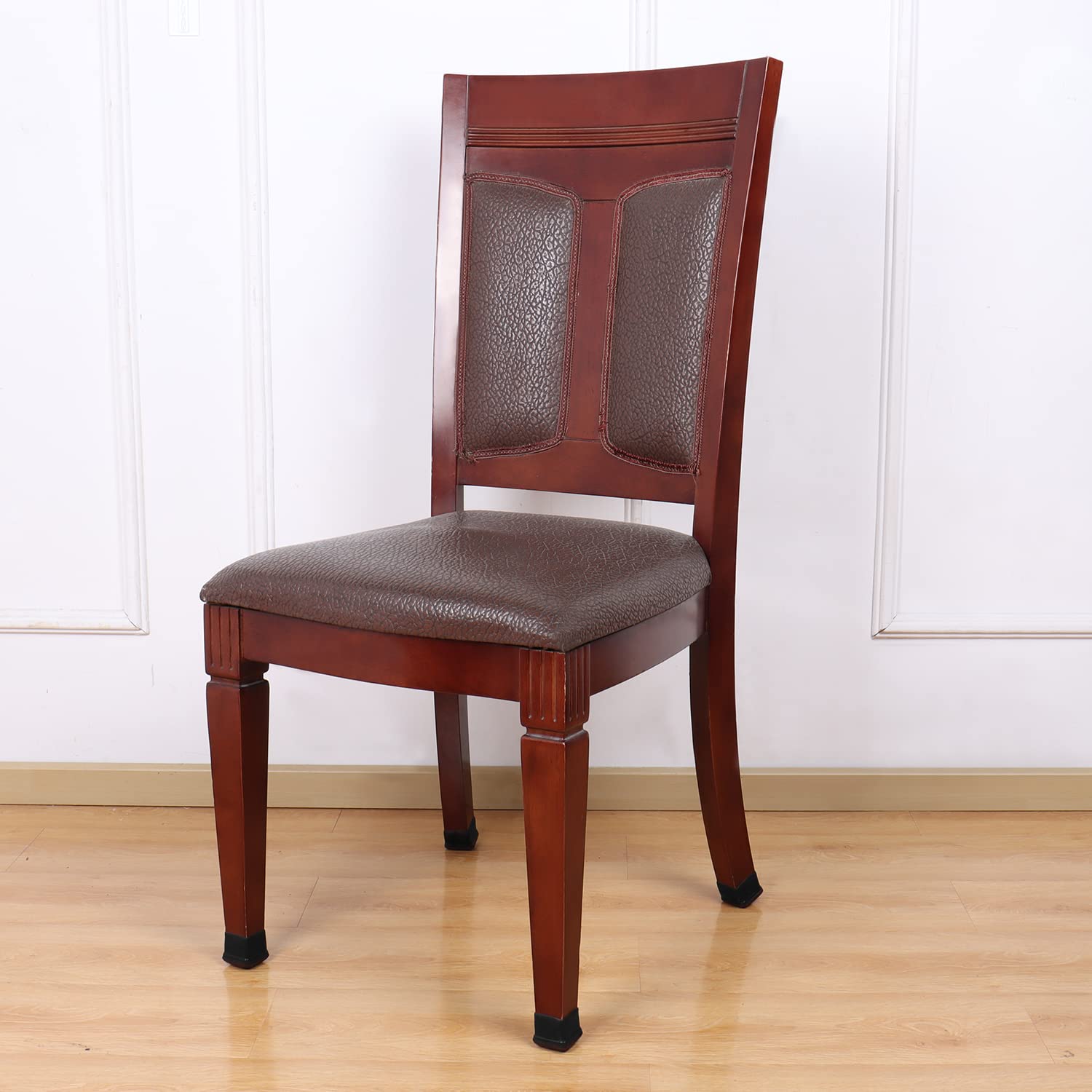 24 Pcs Square Chair Leg Floor Protectors with Felt (24 Count)