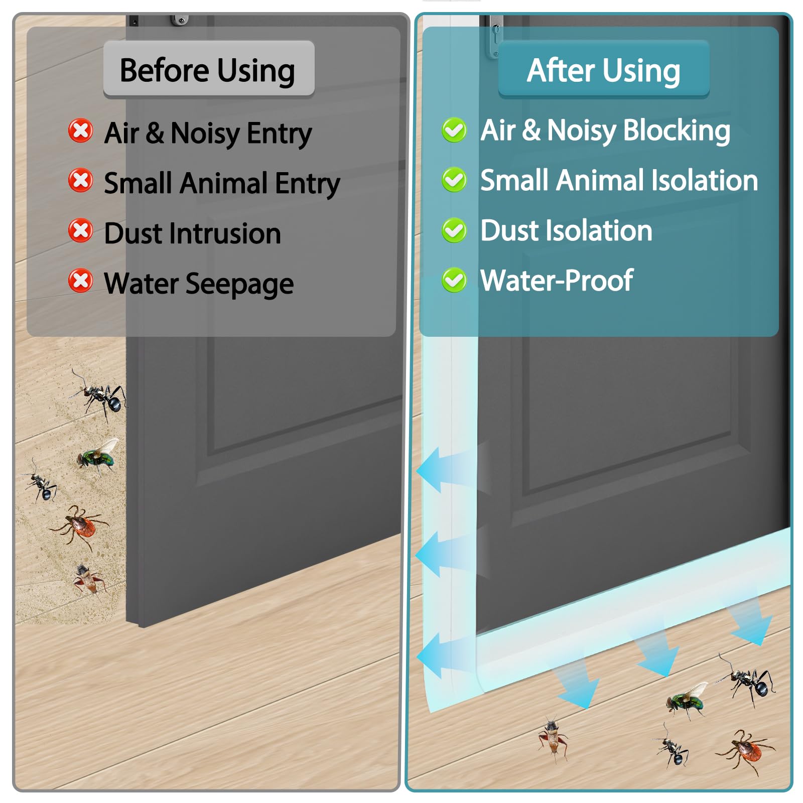 Weather Stripping Door Draft Stopper Self Adhesive