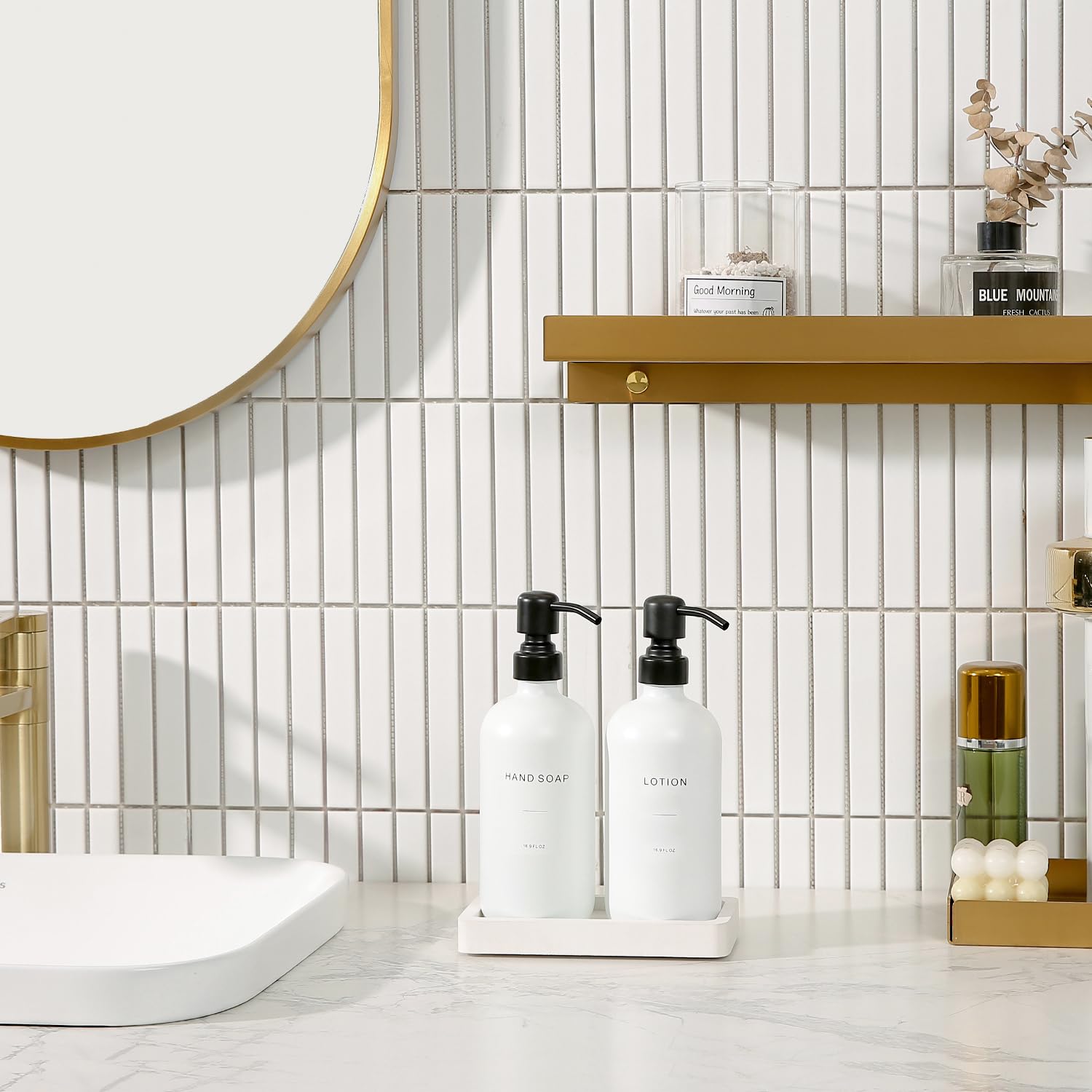 White Soap Dispenser Set (2 Count)