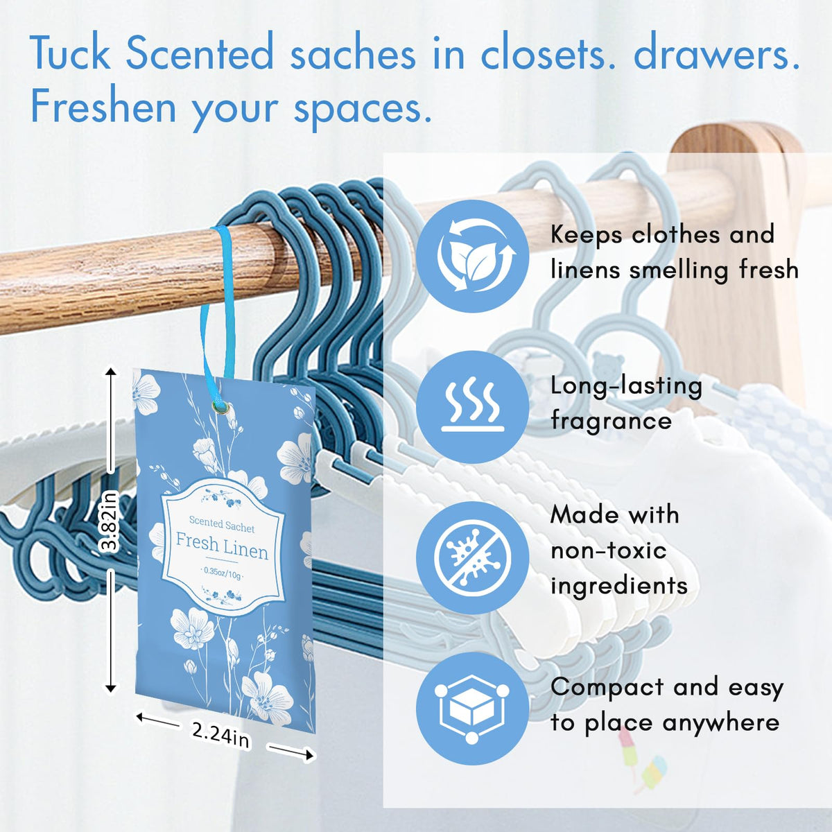 Scented Sachets for Drawer and Closet (14 Count)