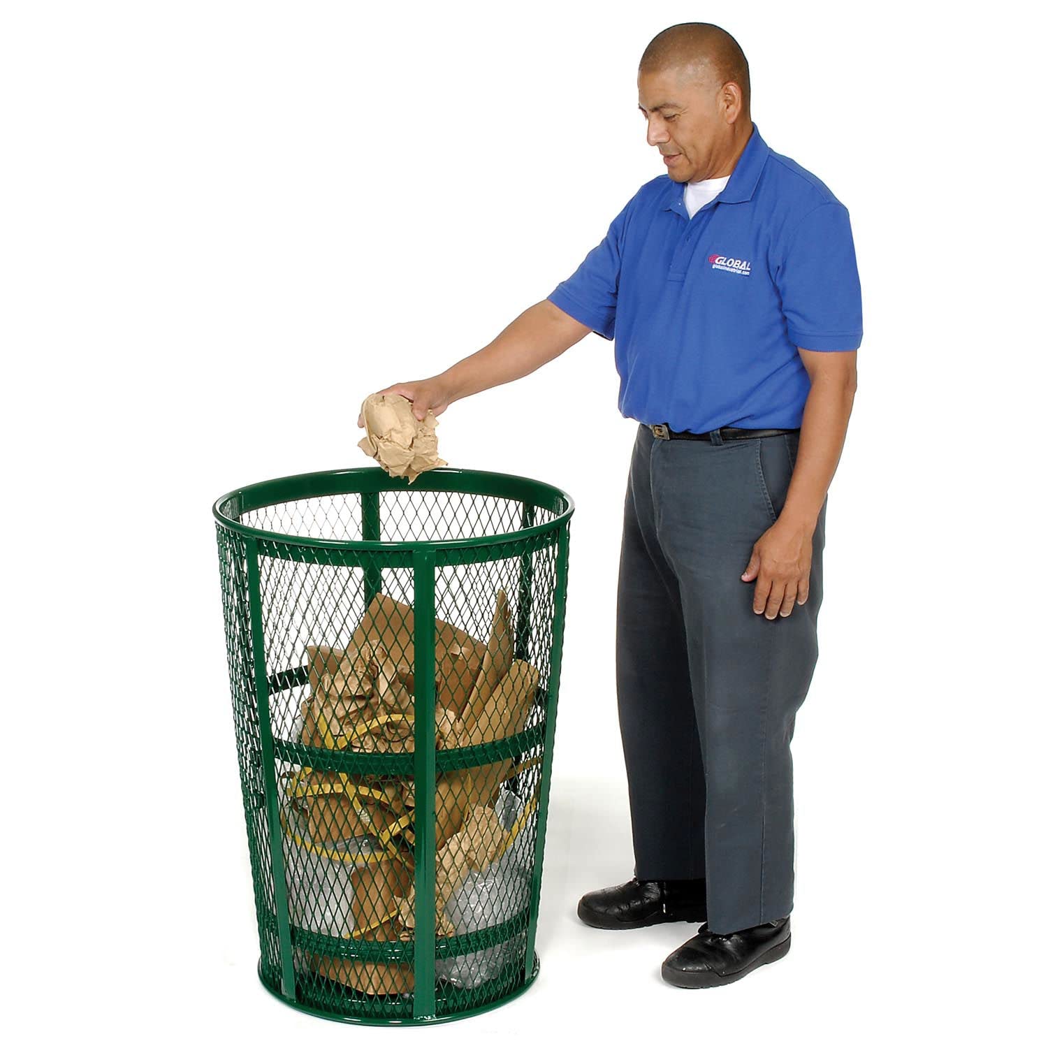Outdoor Metal Trash Container