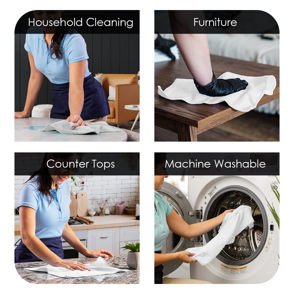 Microfiber Cleaning Cloths (100 Count)