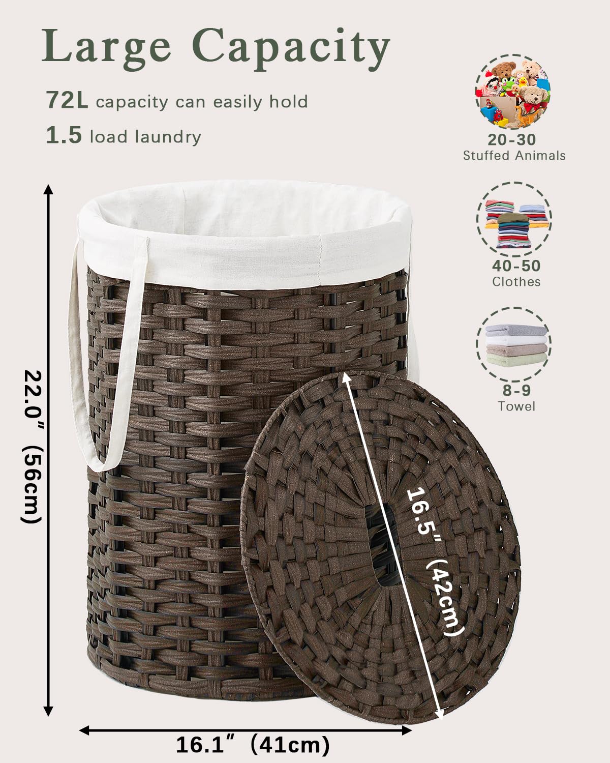 Laundry Hamper with Lid