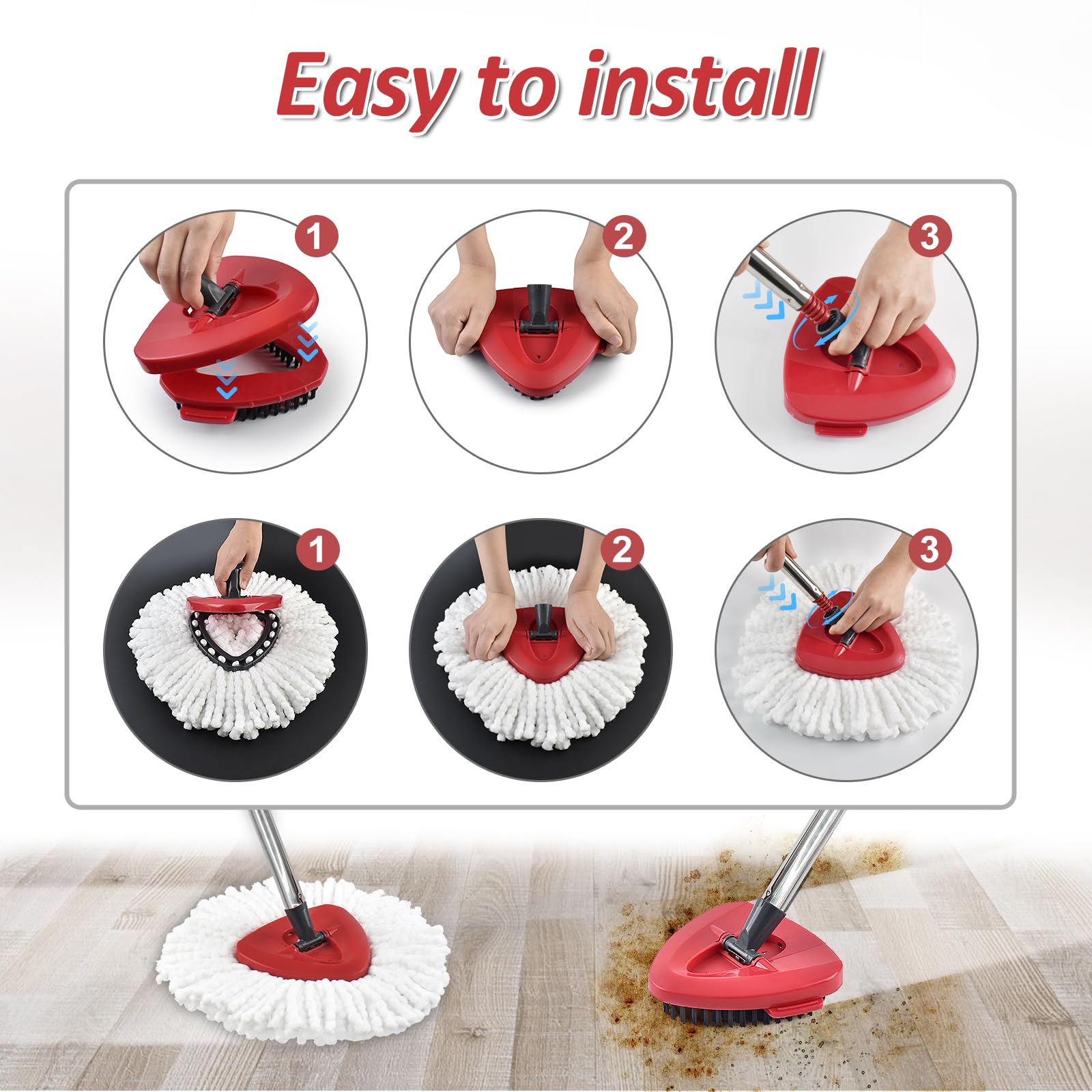 Mop Heads Replacements for Ocedar (6 Count)