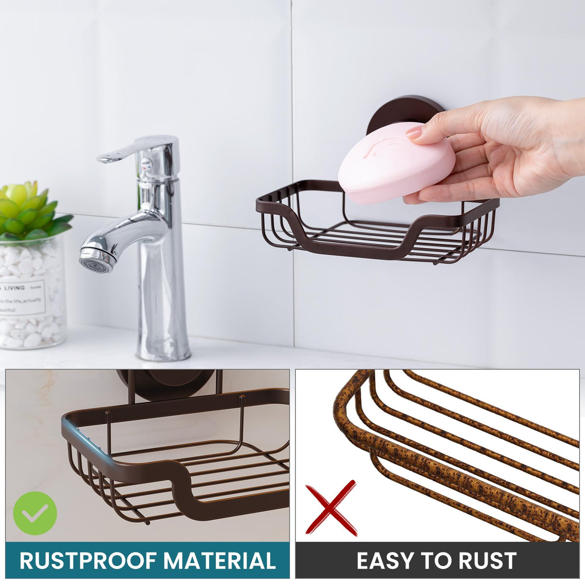 Soap Dish Bar Soap Holder Suction Cup