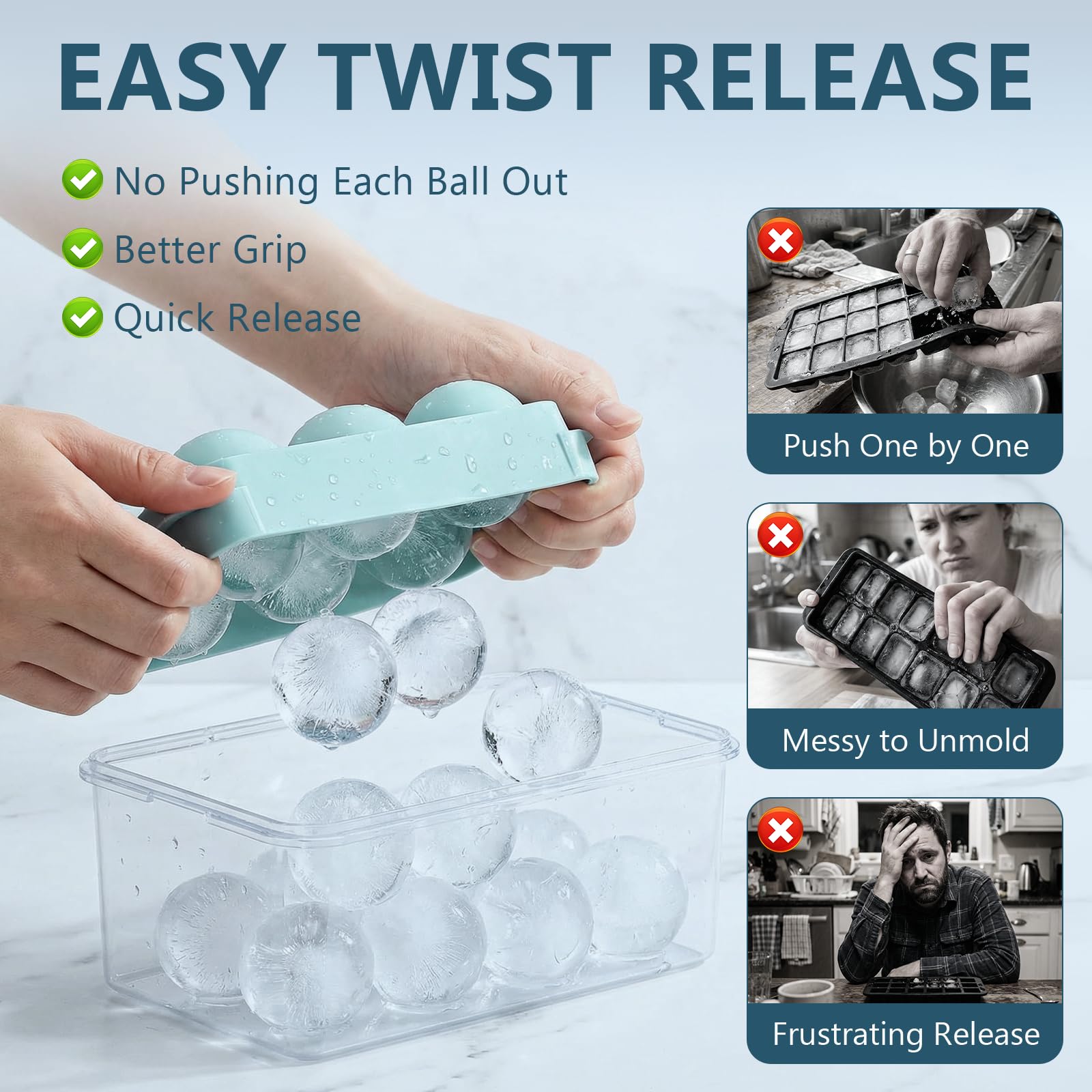 Large Ice Cube Molds (13.92 Ounce)