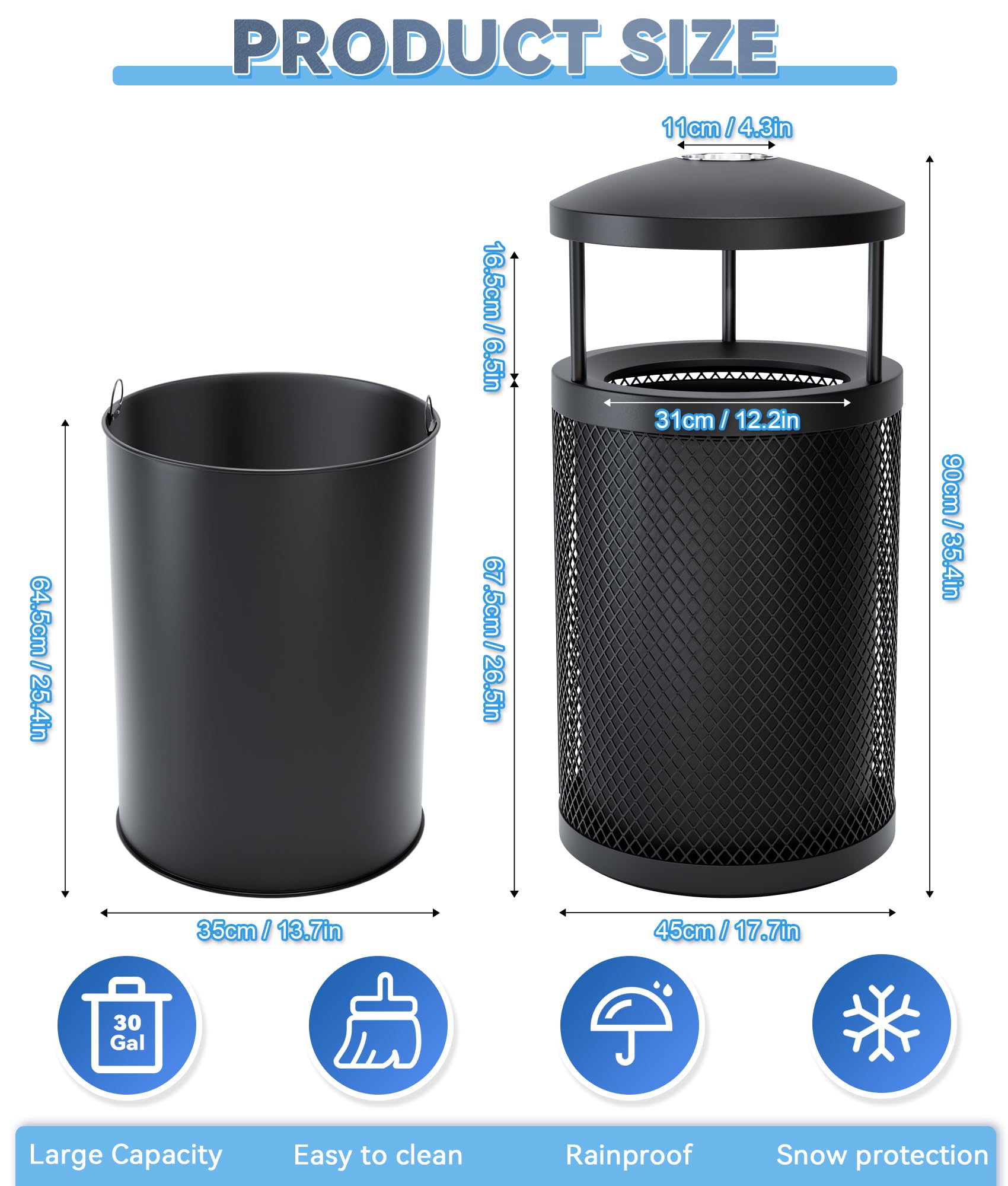 Outdoor Trash Can Commercial