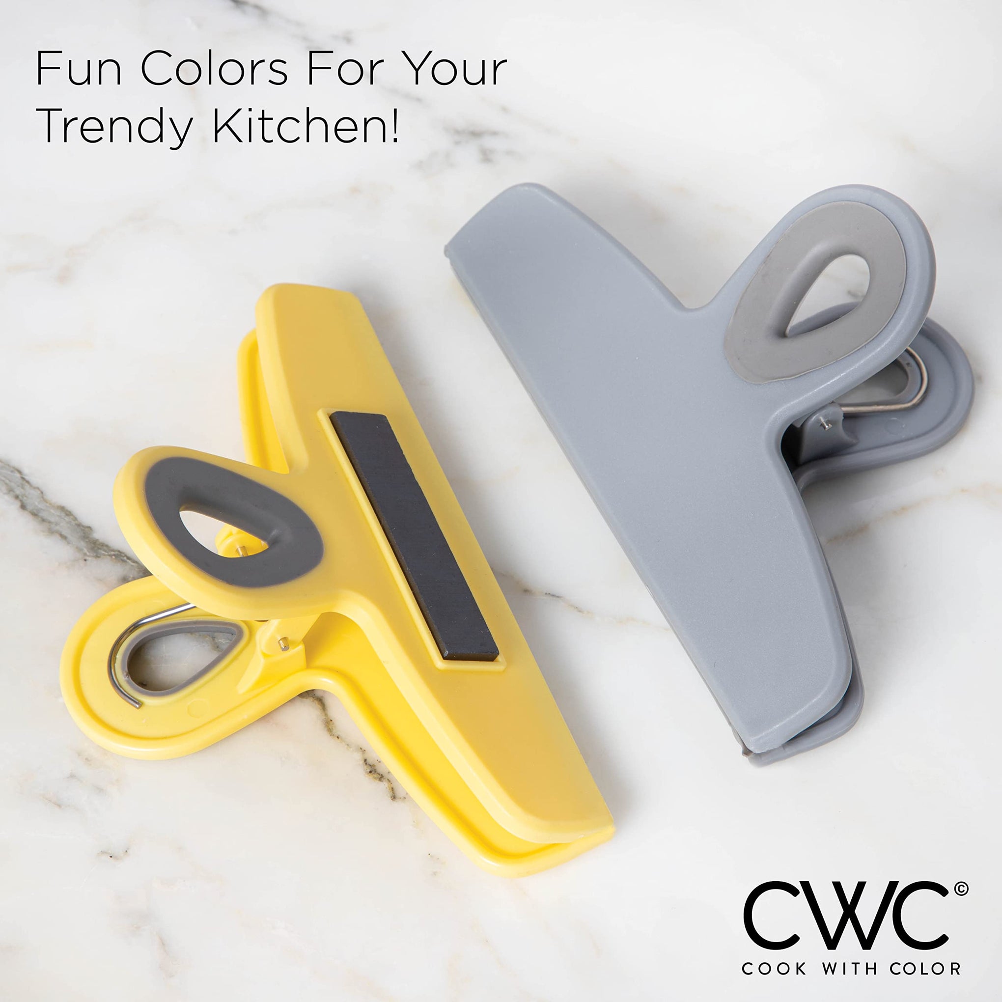 Bag Clips Heavy Duty Chip Clip and Refrigerator Magnet for Food Storage with Air Tight Seal Grip (4 Count)