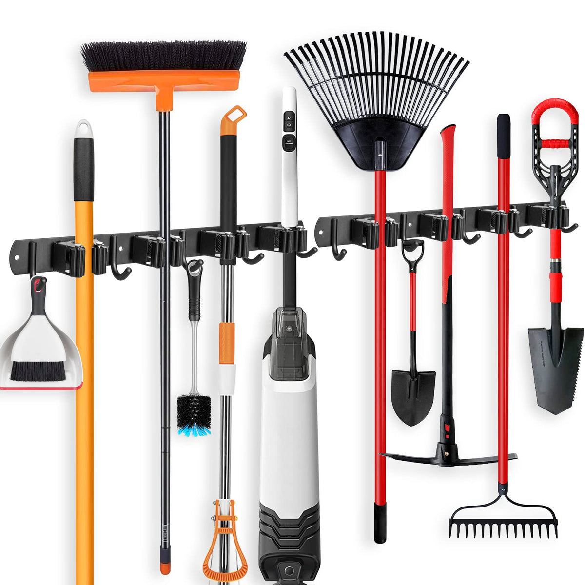 2 Pack Broom Holder Wall Mount (2 Count)