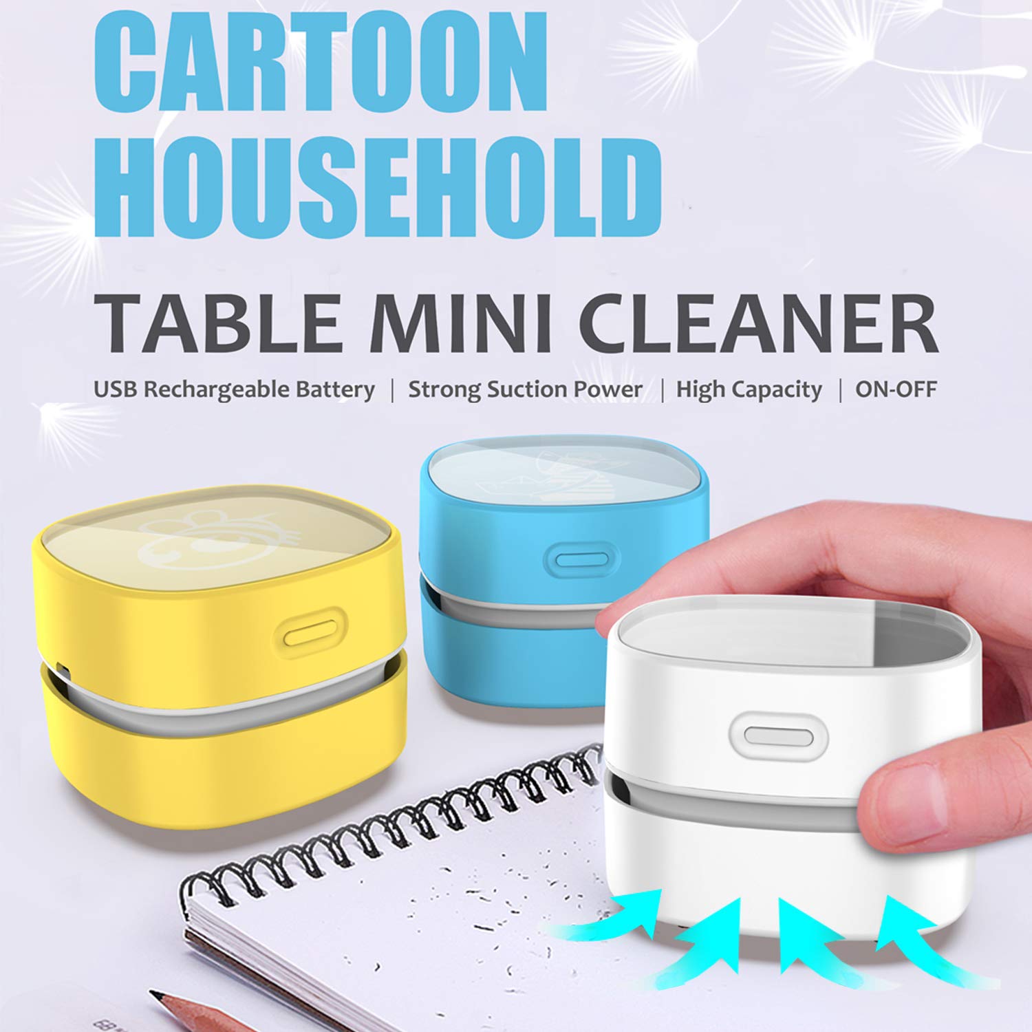 Desk Vacuum Cleaner with Wireless Charger