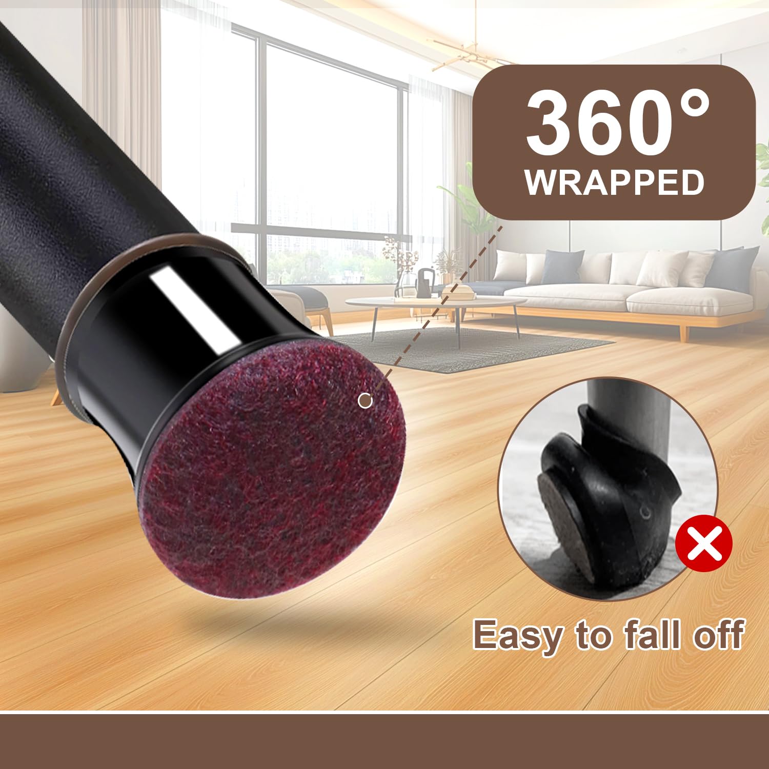 20 Pcs Chair Leg Floor Protectors for Hardwood Floors (20 Count)