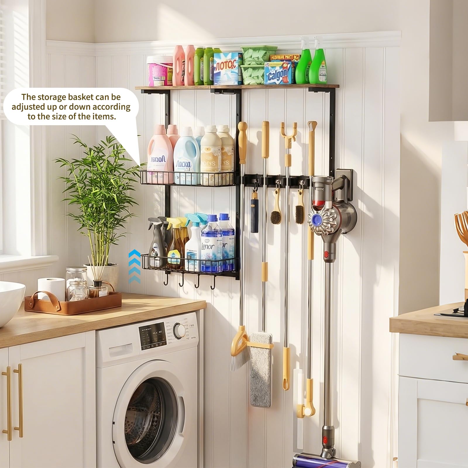 Broom Holder Wall Mount