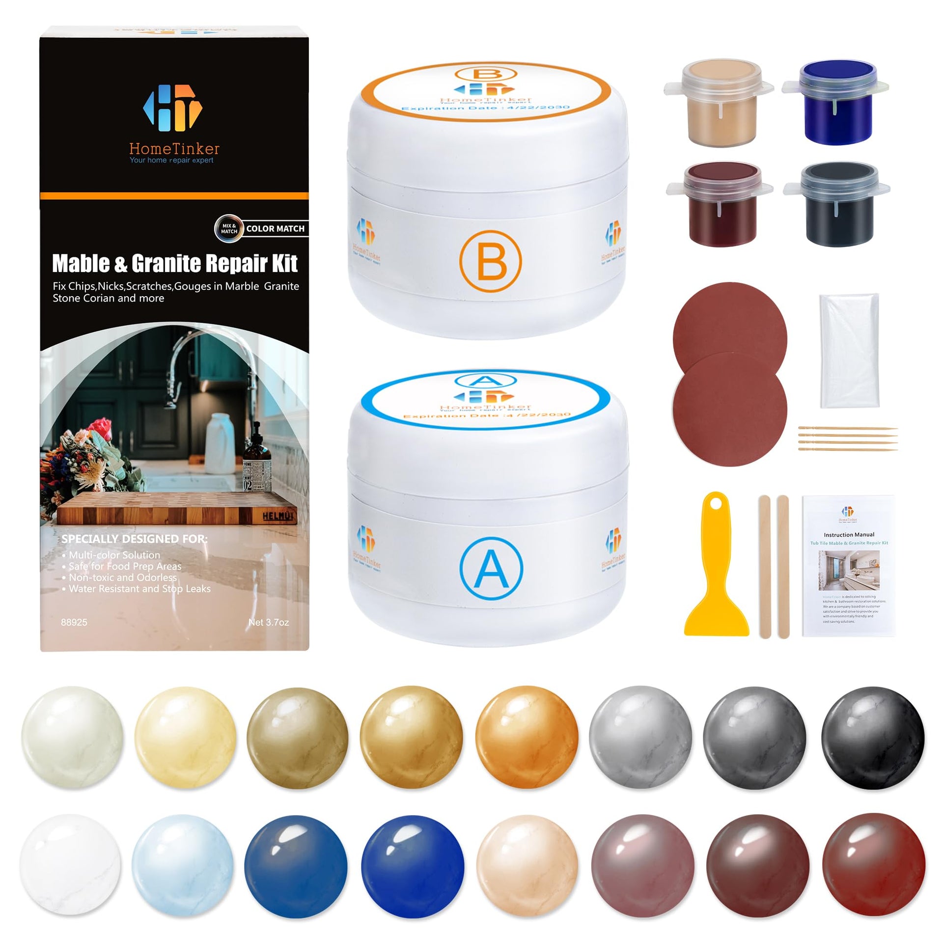 Marble and Granite Repair kit (6 ouces)
